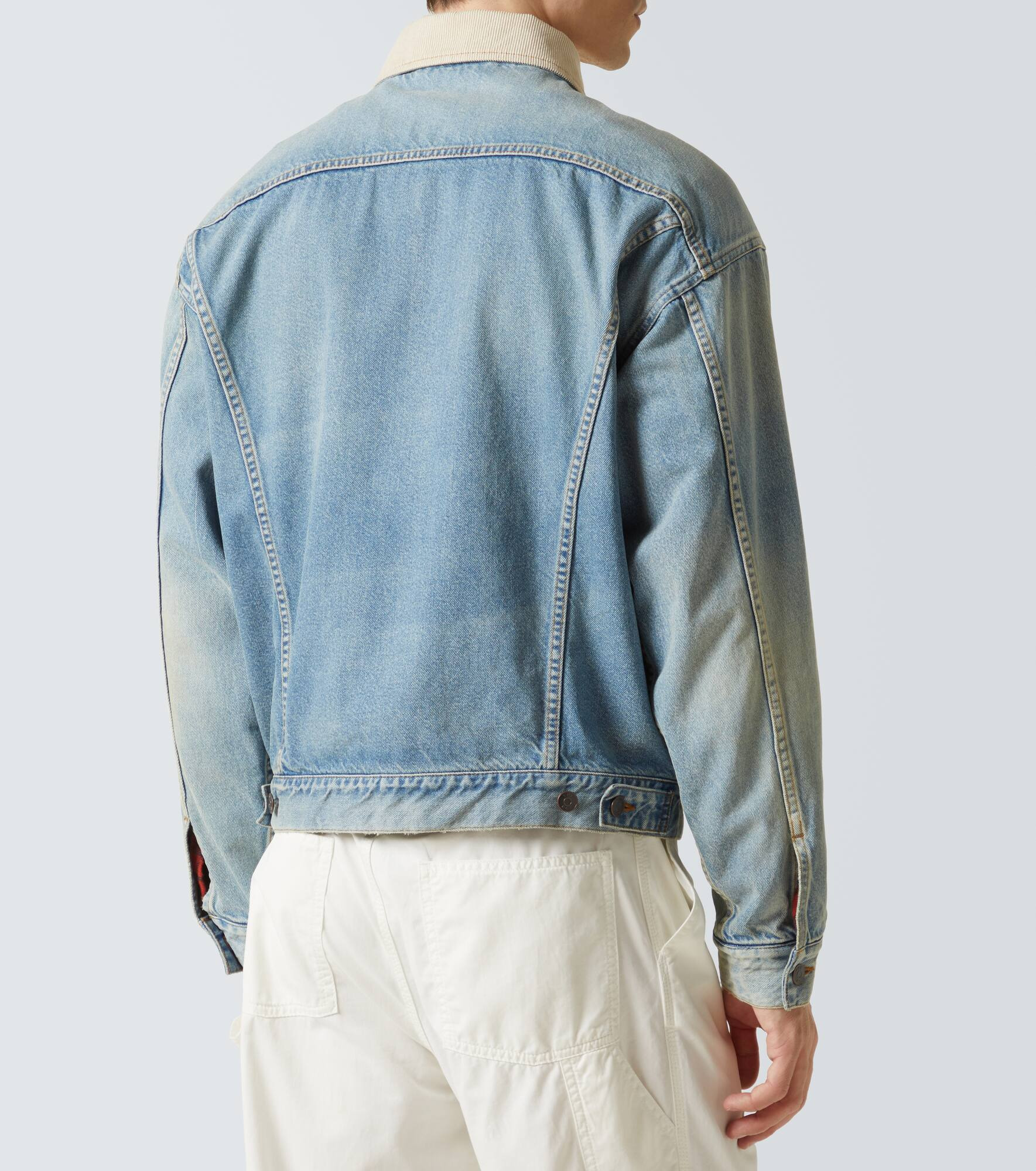 Joret corduroy-trimmed denim jacket - 4