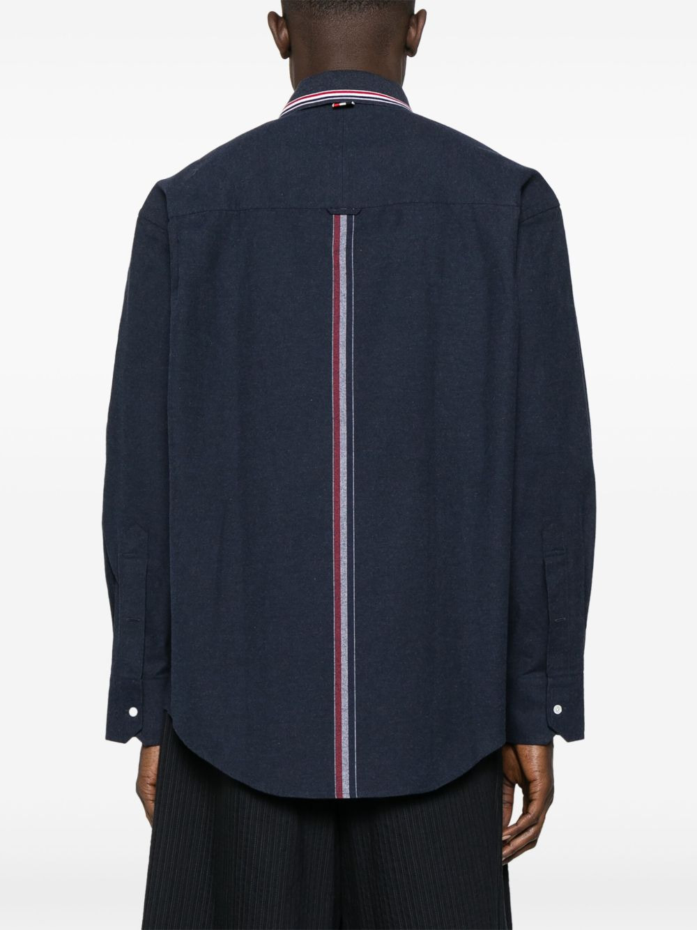 RWB stripe-print flannel shirt - 4