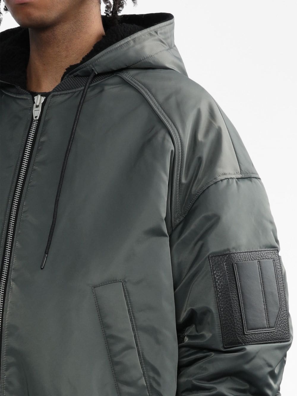 padded hooded bomber jacket - 5
