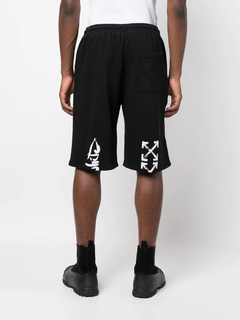 arrow-print track shorts 4