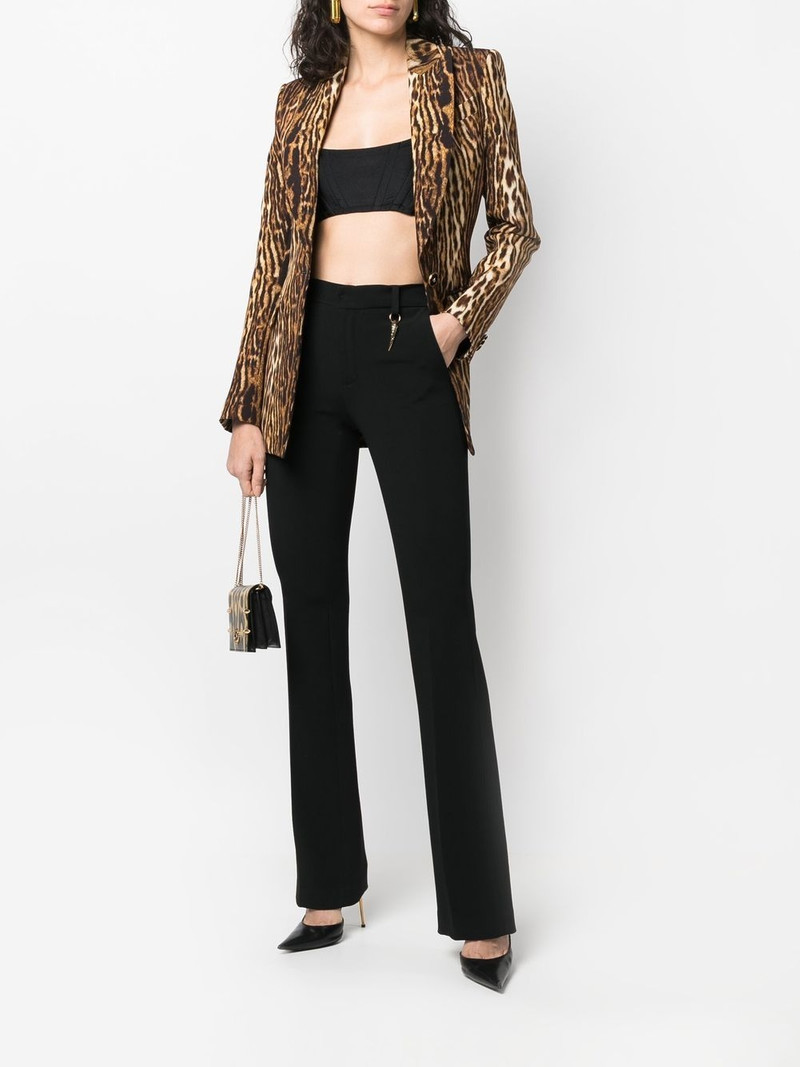 Roberto Cavalli keyring-detail slim-cut trousers outlook