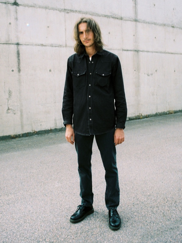 George Selvage Denim Shirt Dry Black - 3