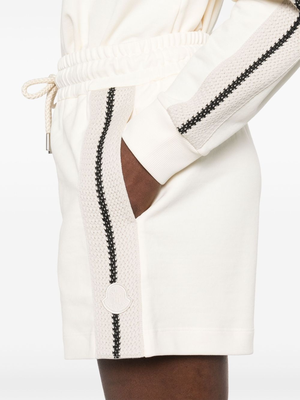knitted-trim track shorts - 5