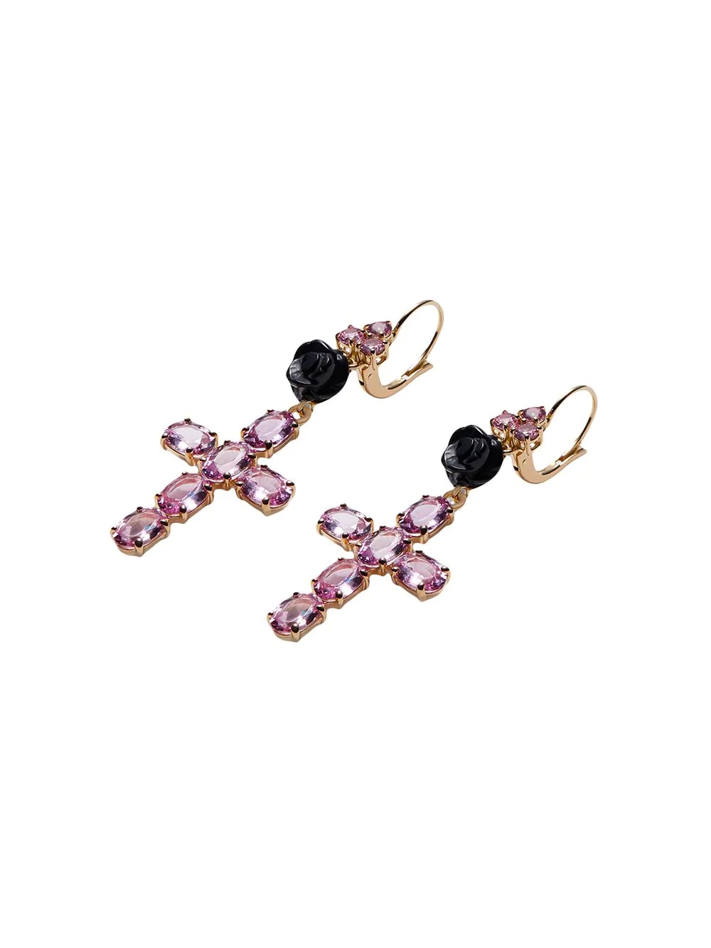 Family cross earrings - 2