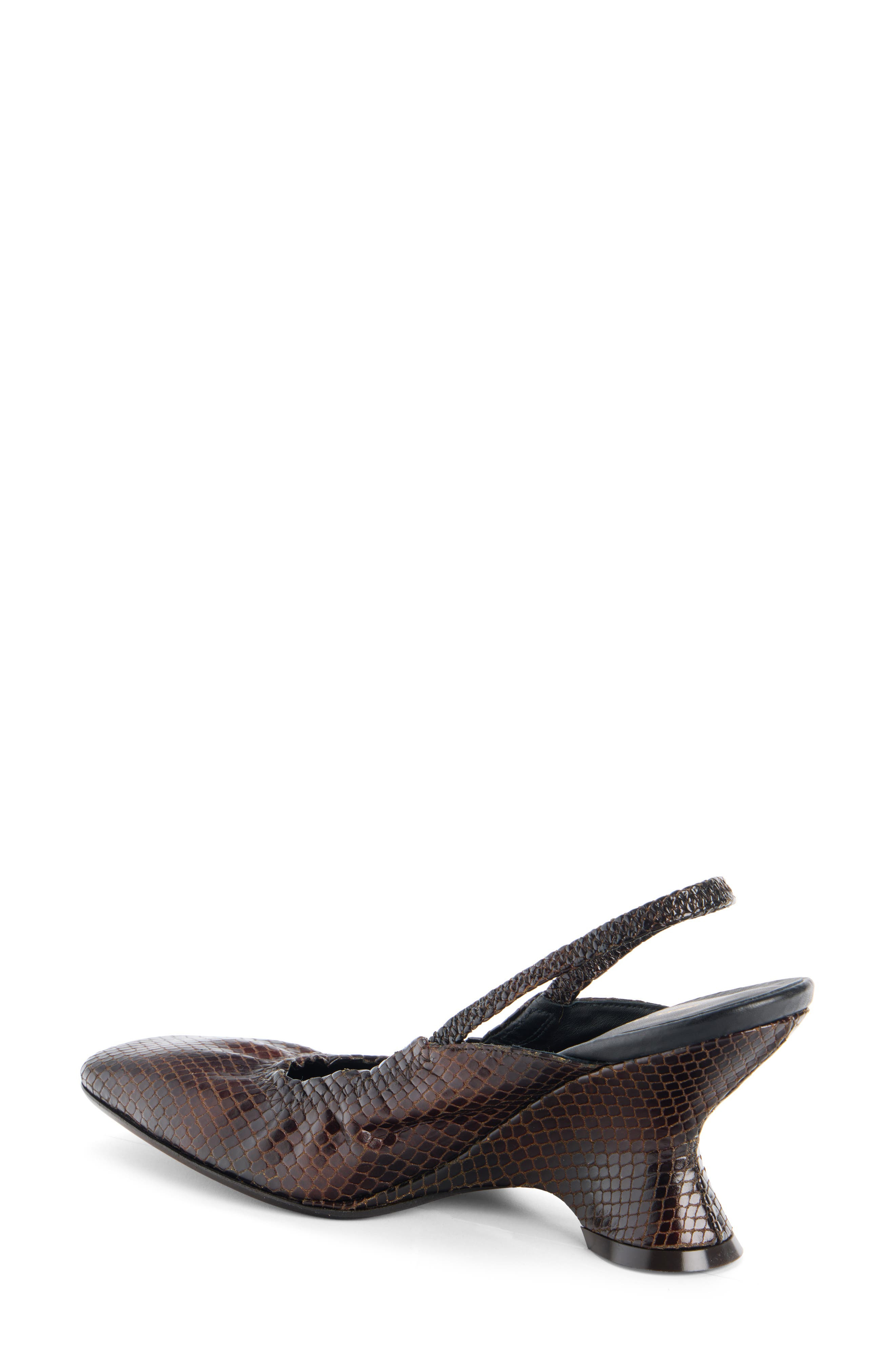 Dries Van Noten Dented Wedge Slingback Pump in Dark Brown 704 at Nordstrom - 2