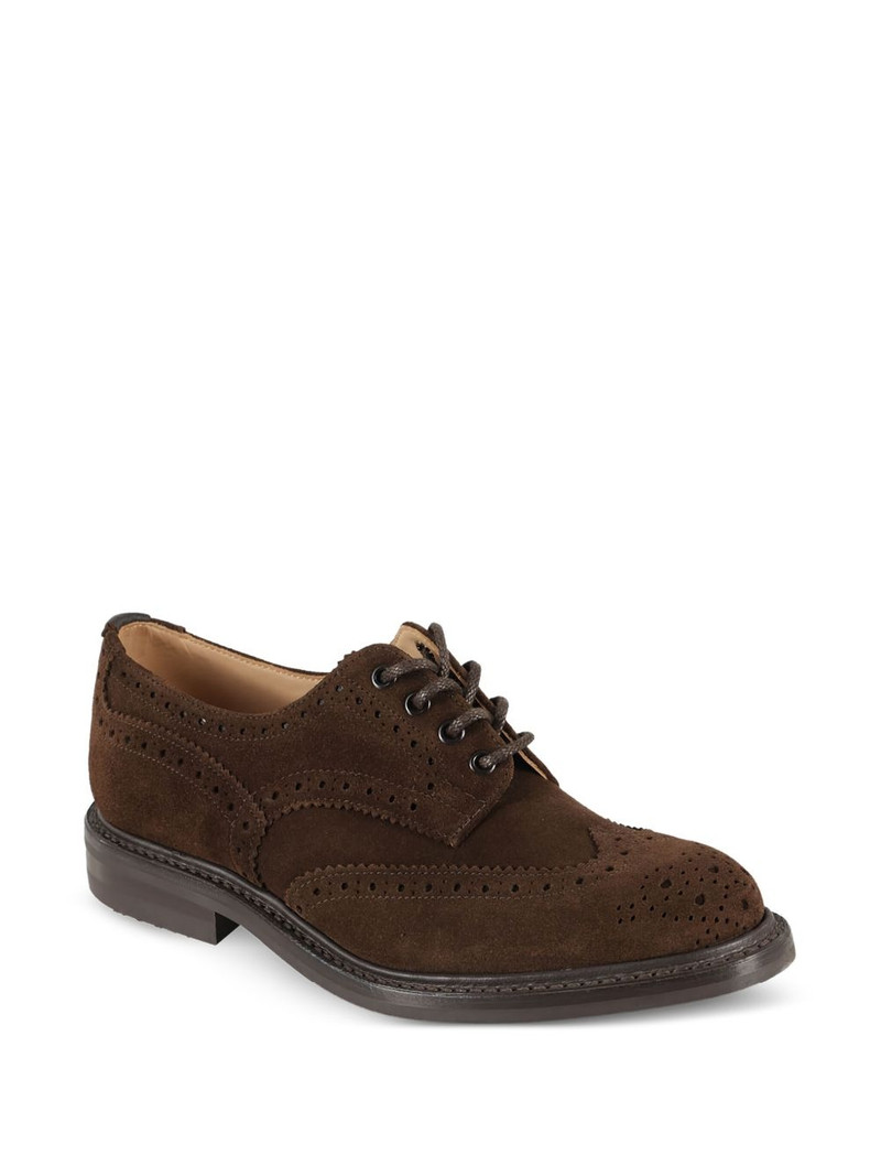 Tricker's perforated-suede derby shoes outlook
