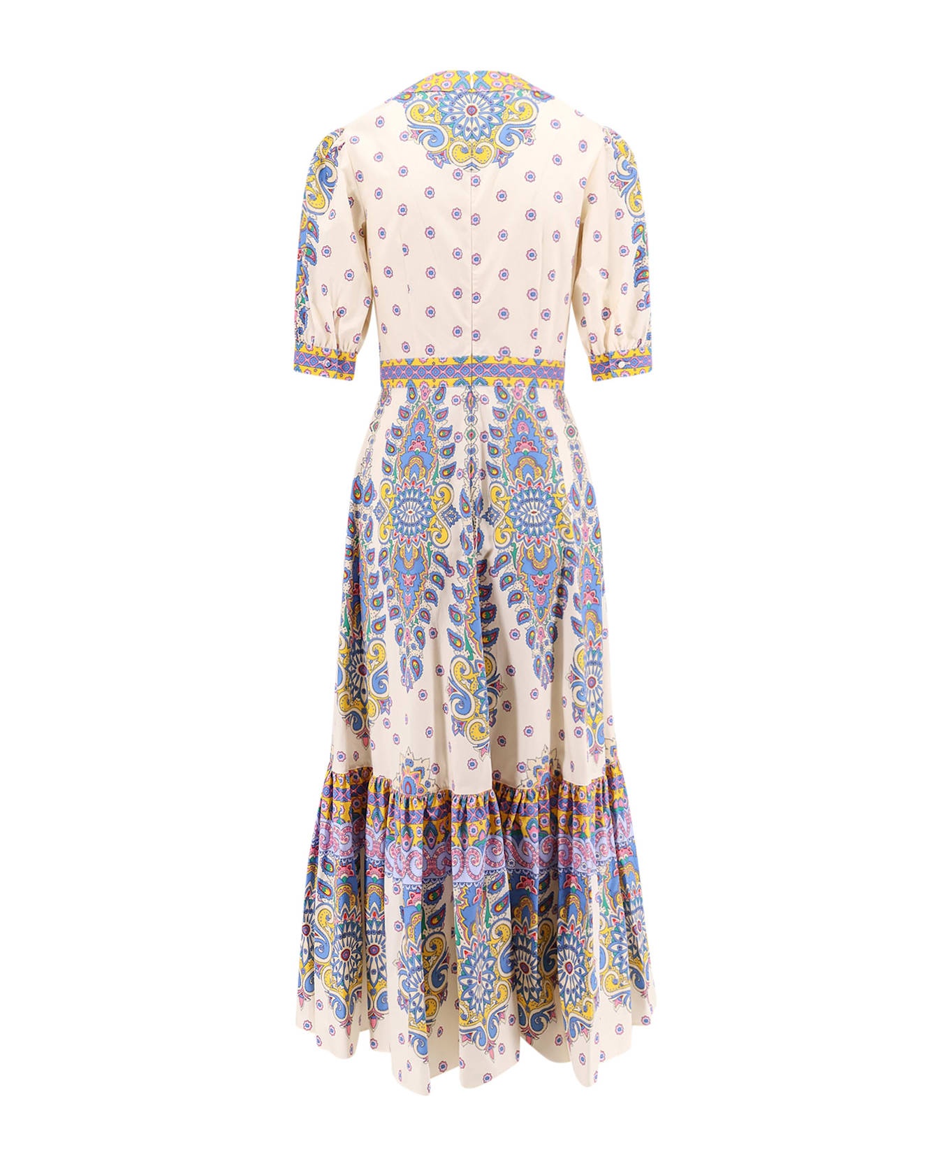 Flounced Cotton Dress - 2