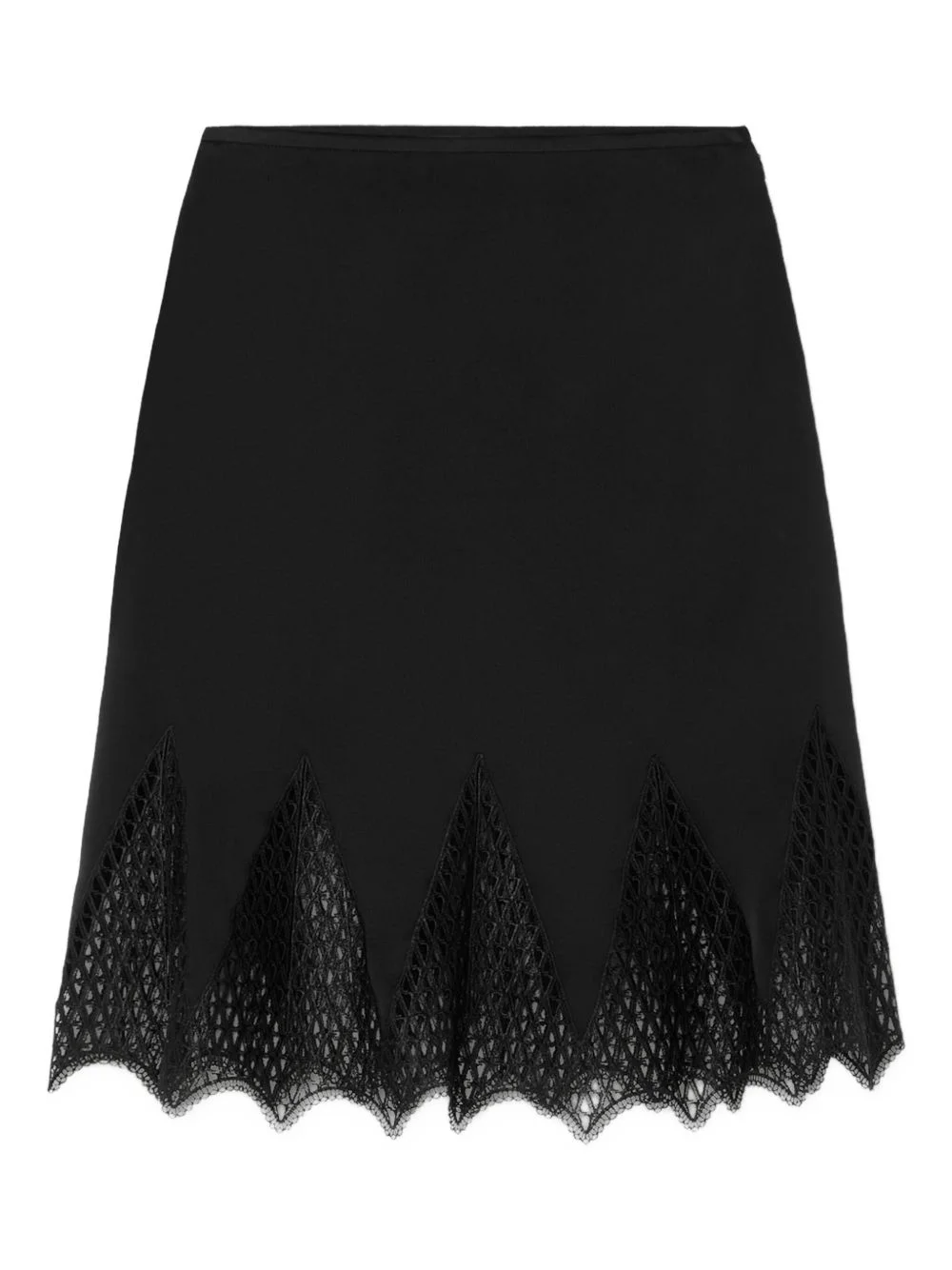lace-trim midi skirt - 1