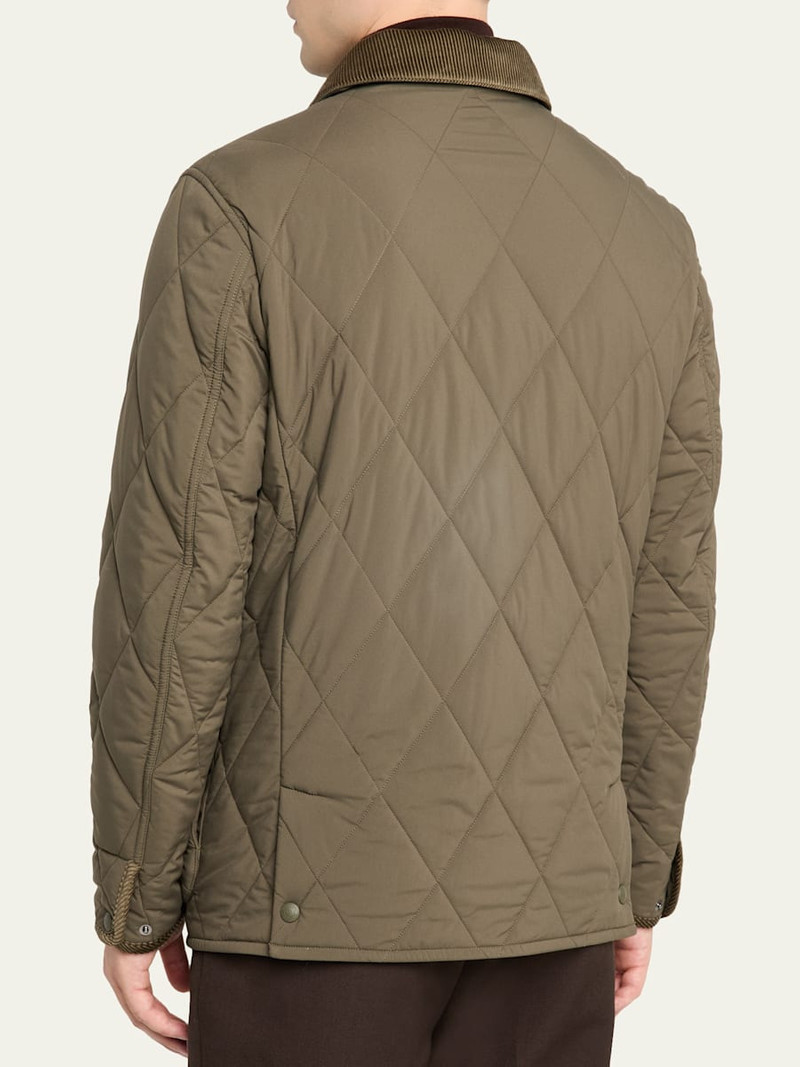 Ralph Lauren Men's Carleton Corduroy-Collar Quilted Down Jacket outlook