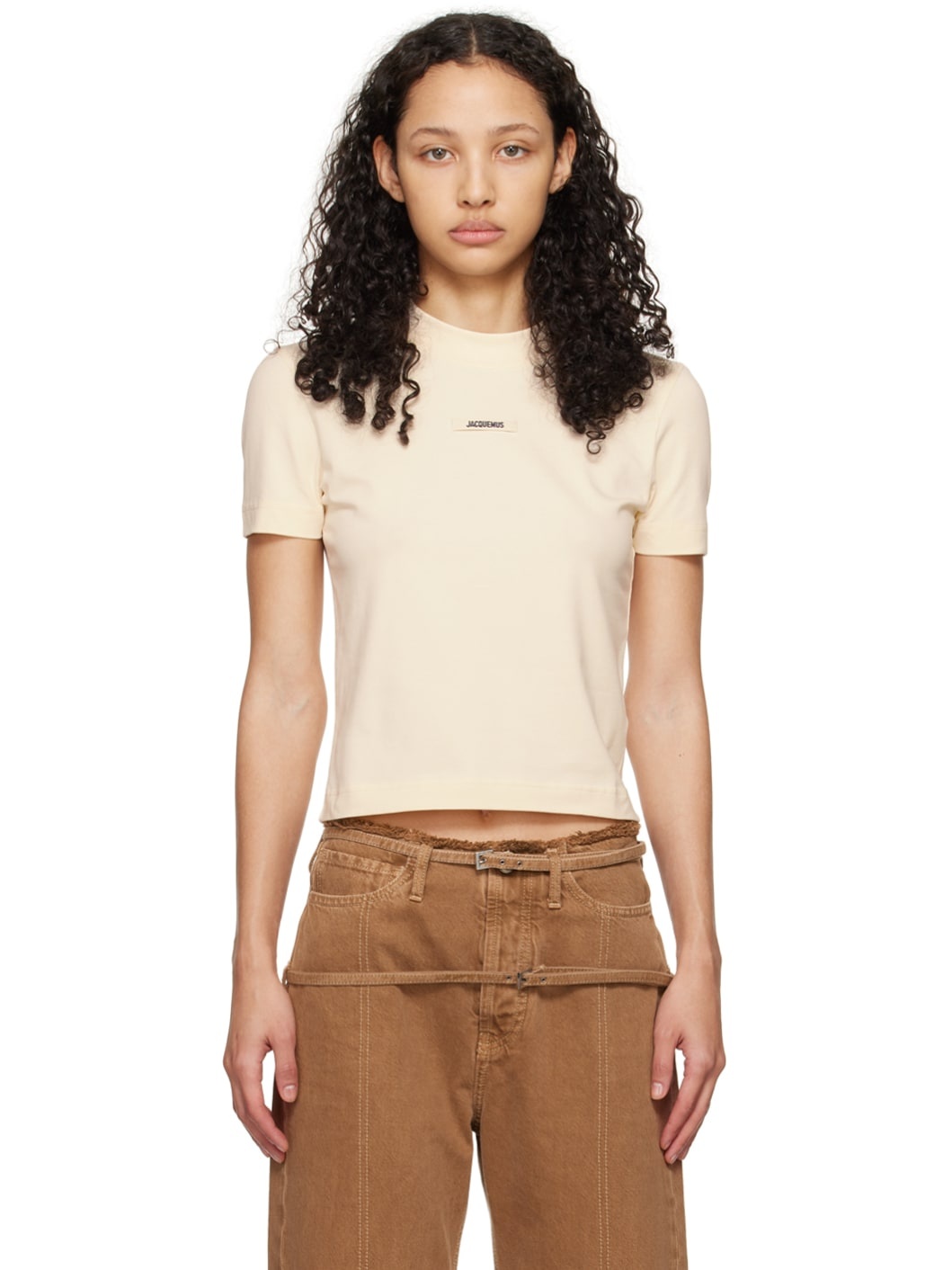 Beige Les Classiques 'Le t-shirt Gros Grain' T-Shirt - 1