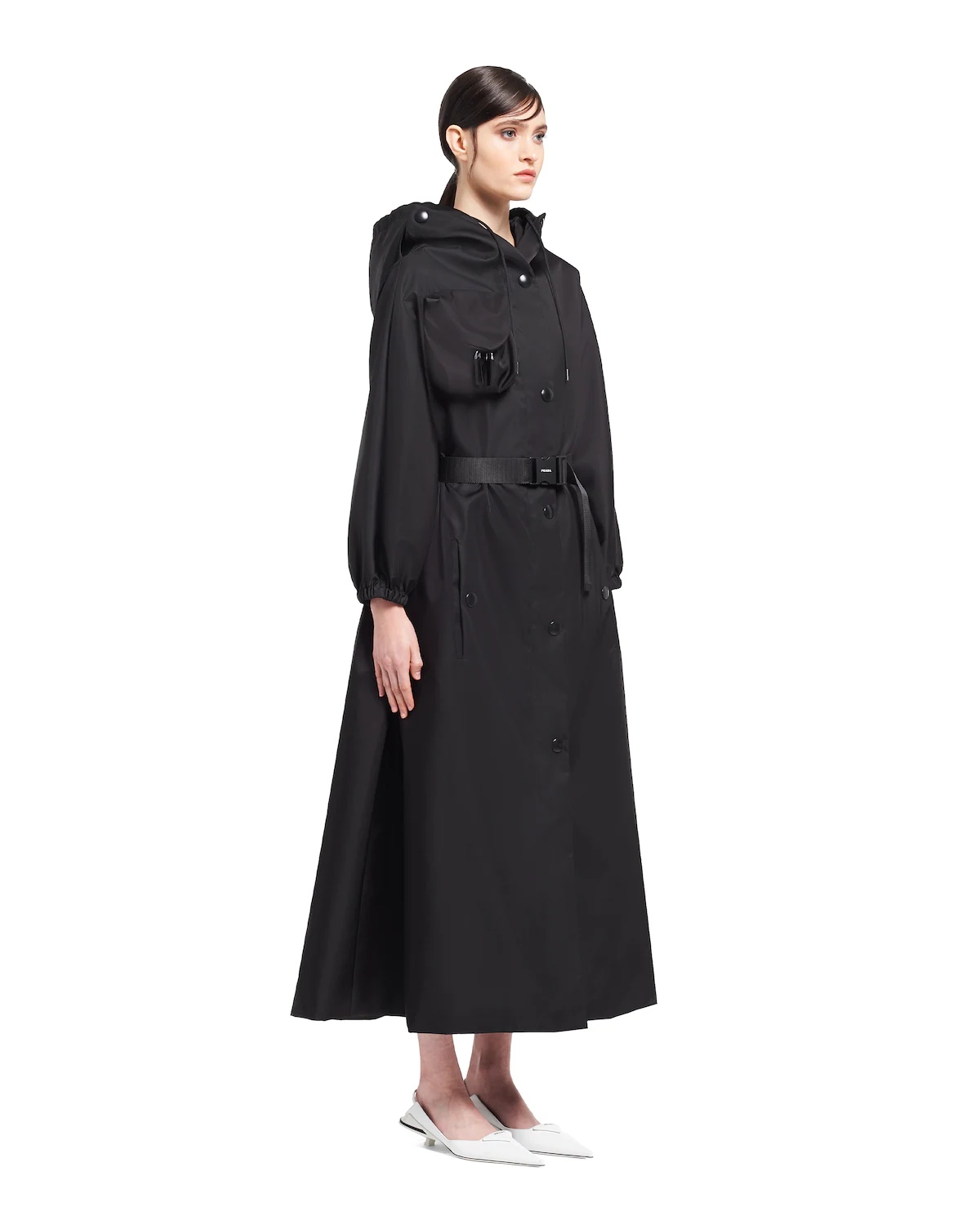 Re-Nylon Gabardine hooded raincoat - 3