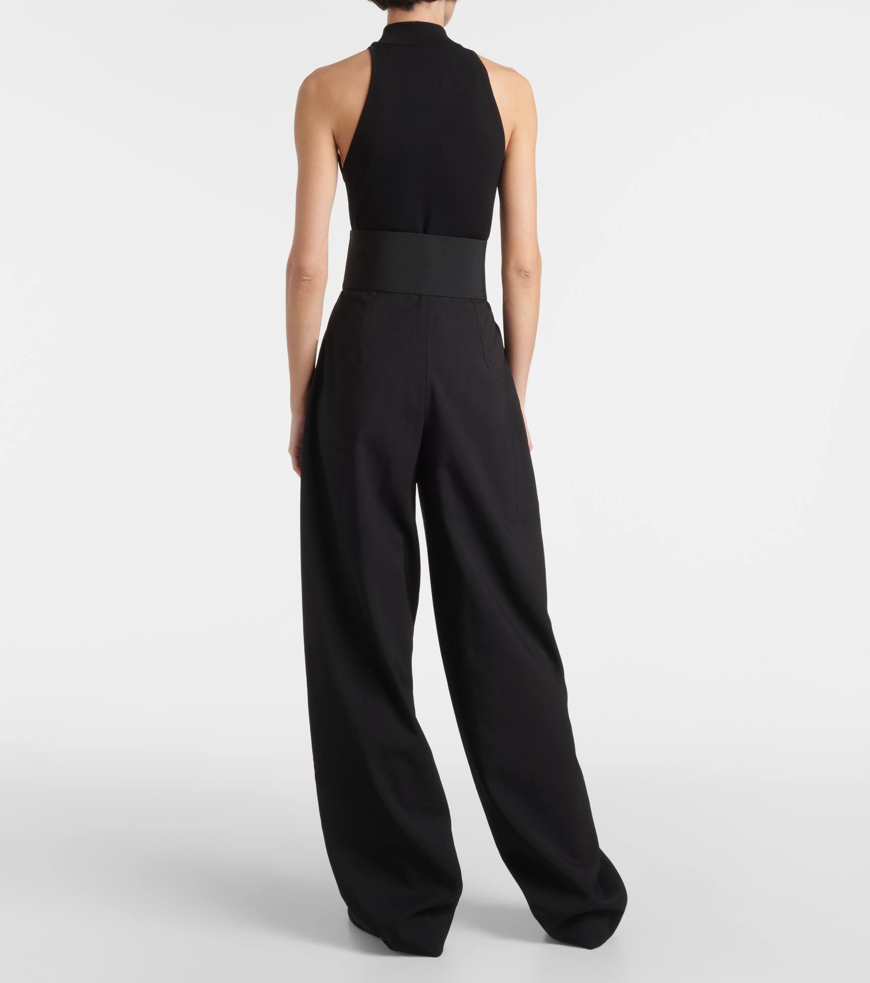 High-rise wool wide-leg pants - 3