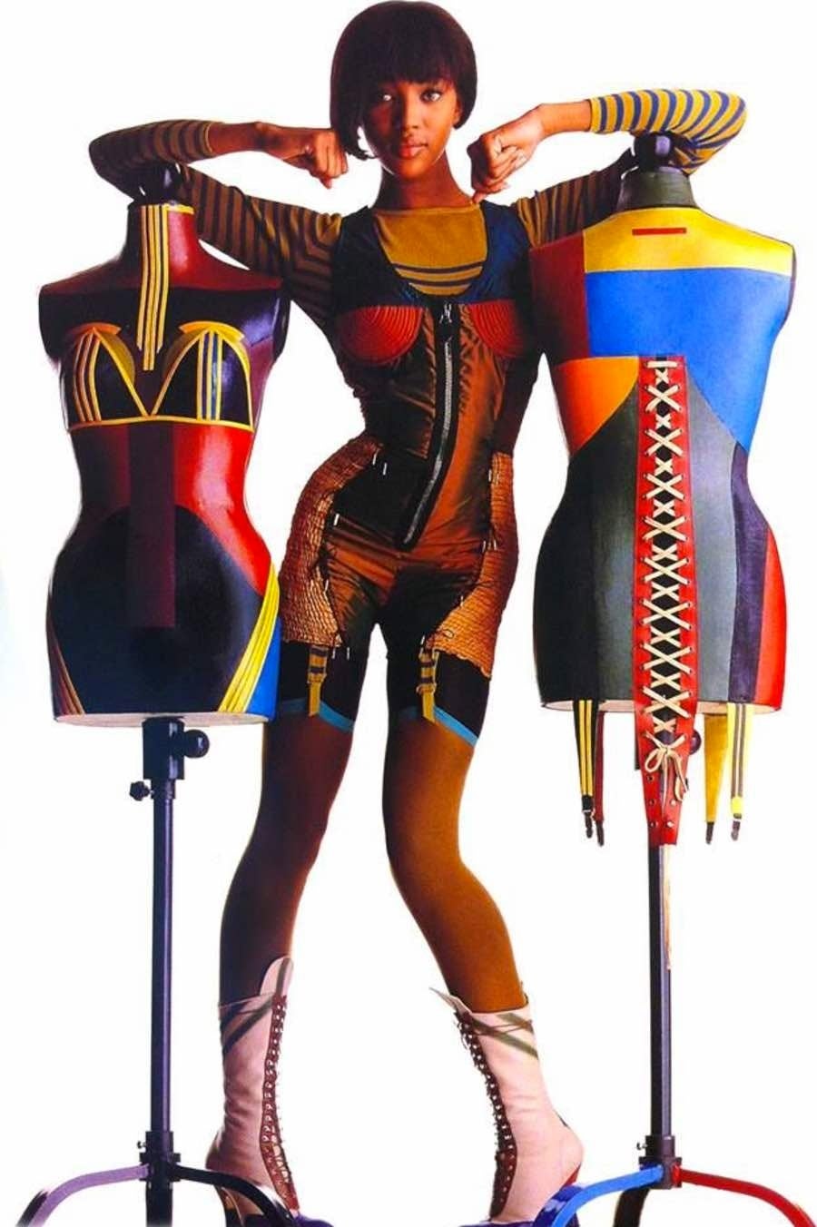 Jean paul gaultier Richard Lindner trompe l’oeil layering mesh dress M - 2
