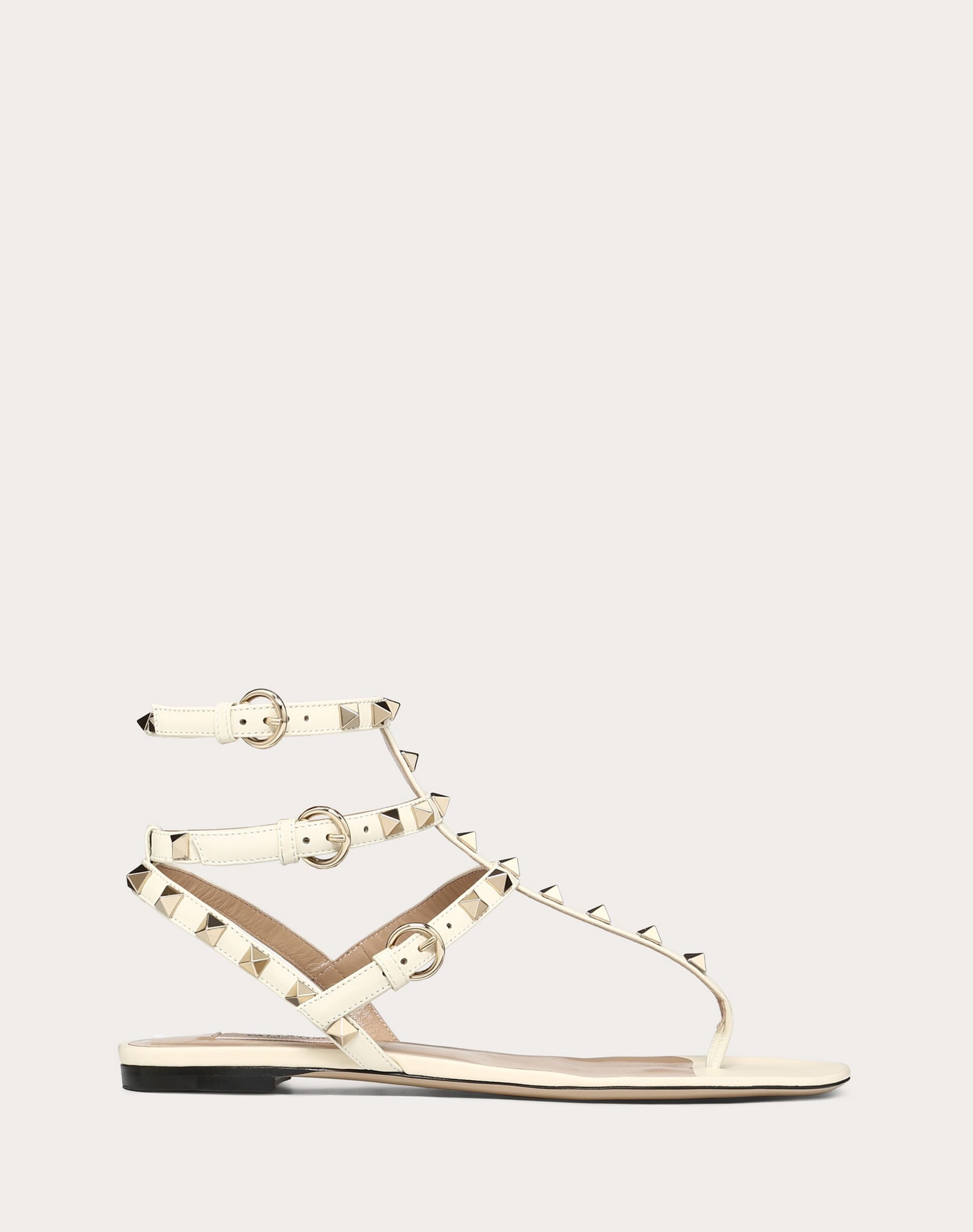 Rockstud Flip Flop Sandal in Calfskin Leather - 1