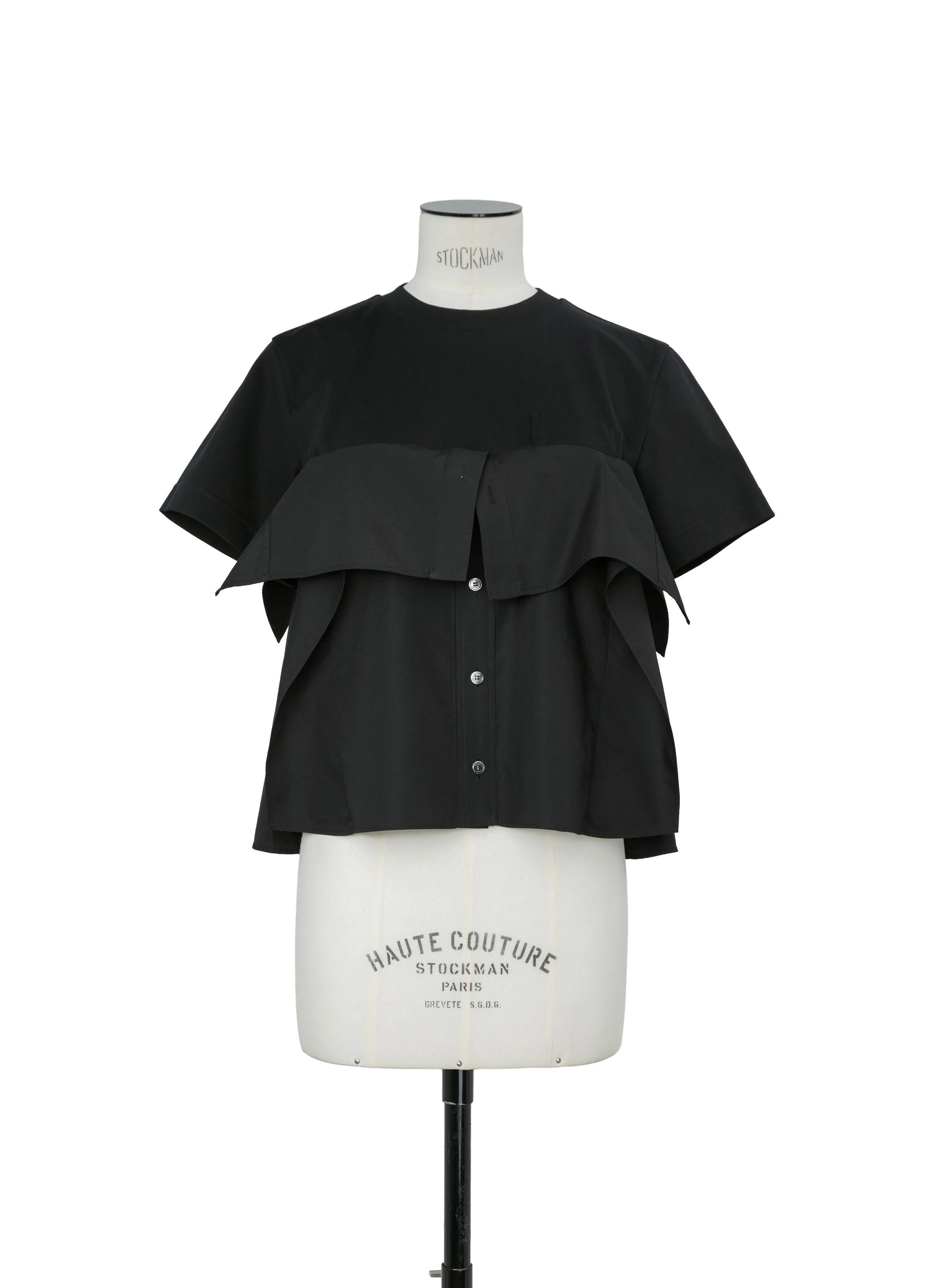 Poplin x Cotton Jersey T-Shirt - 1