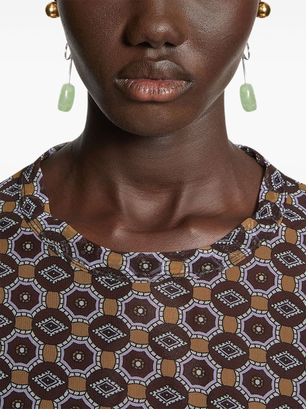 Earrings with semi-precious stones - 3