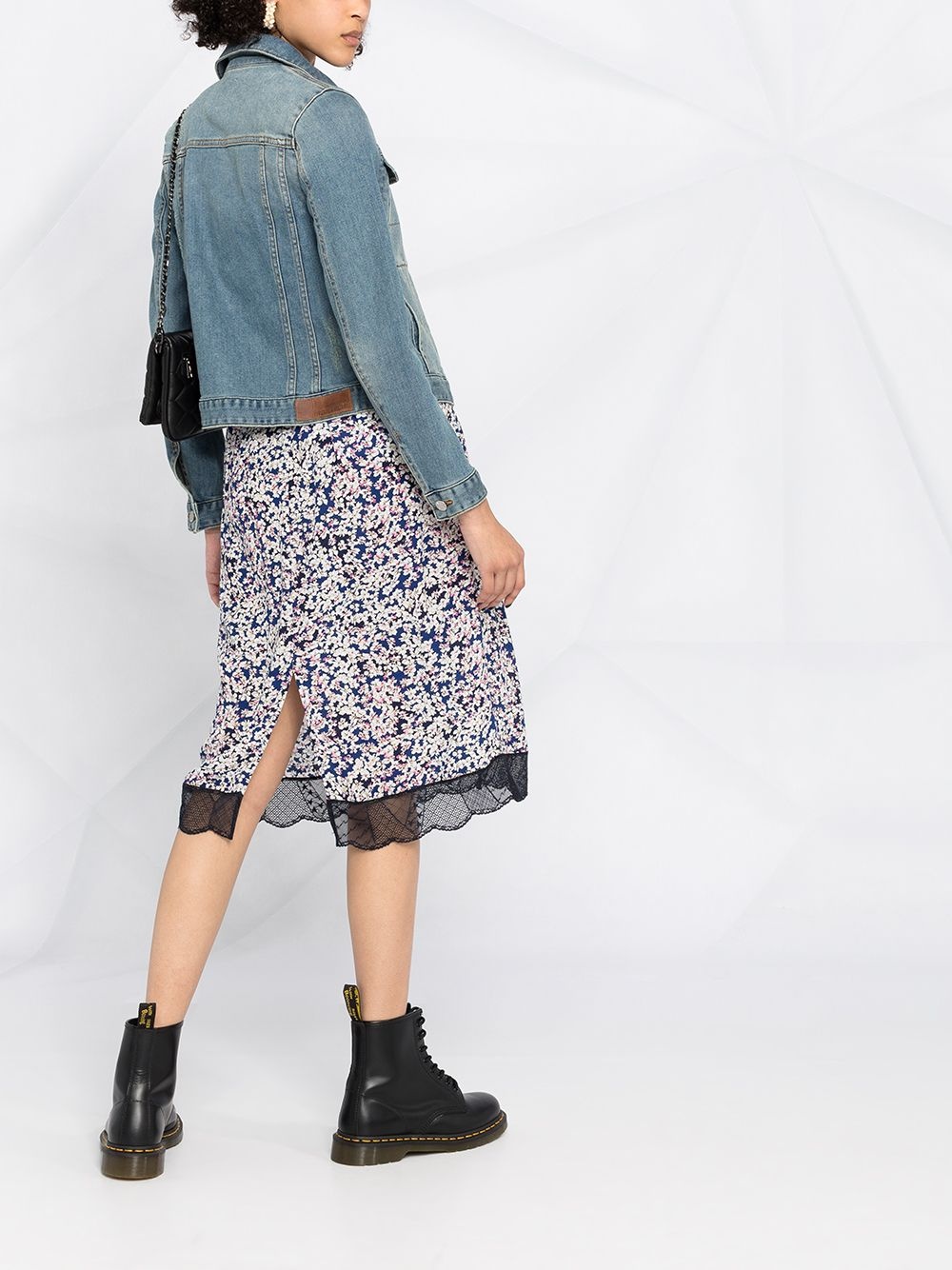 button-front denim jacket - 4