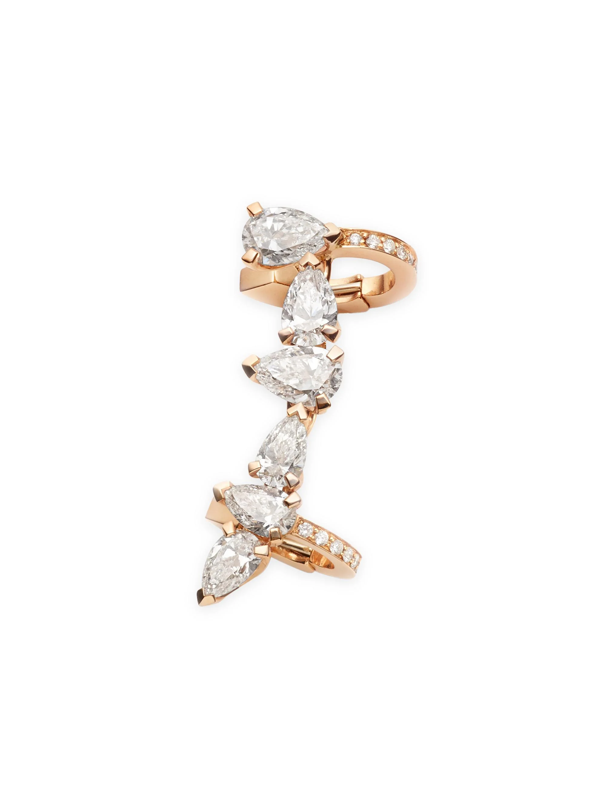 Women's Serti Sur Vide 18K Rose Gold & 1.80 TCW Diamond Ear Cuff - Rose Gold - 1