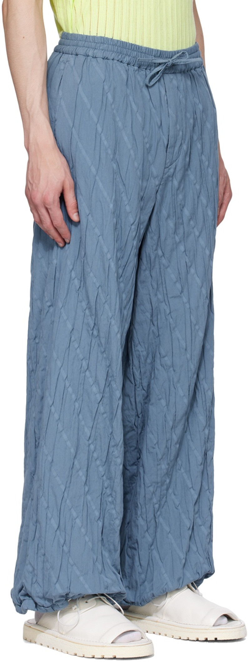 TAAKK Blue Pleated Trousers outlook