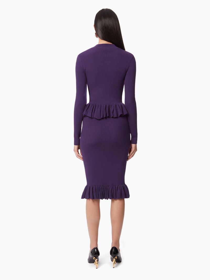 NINA RICCI MIDI SKIRT WITH RUFFLED PEPLUM outlook