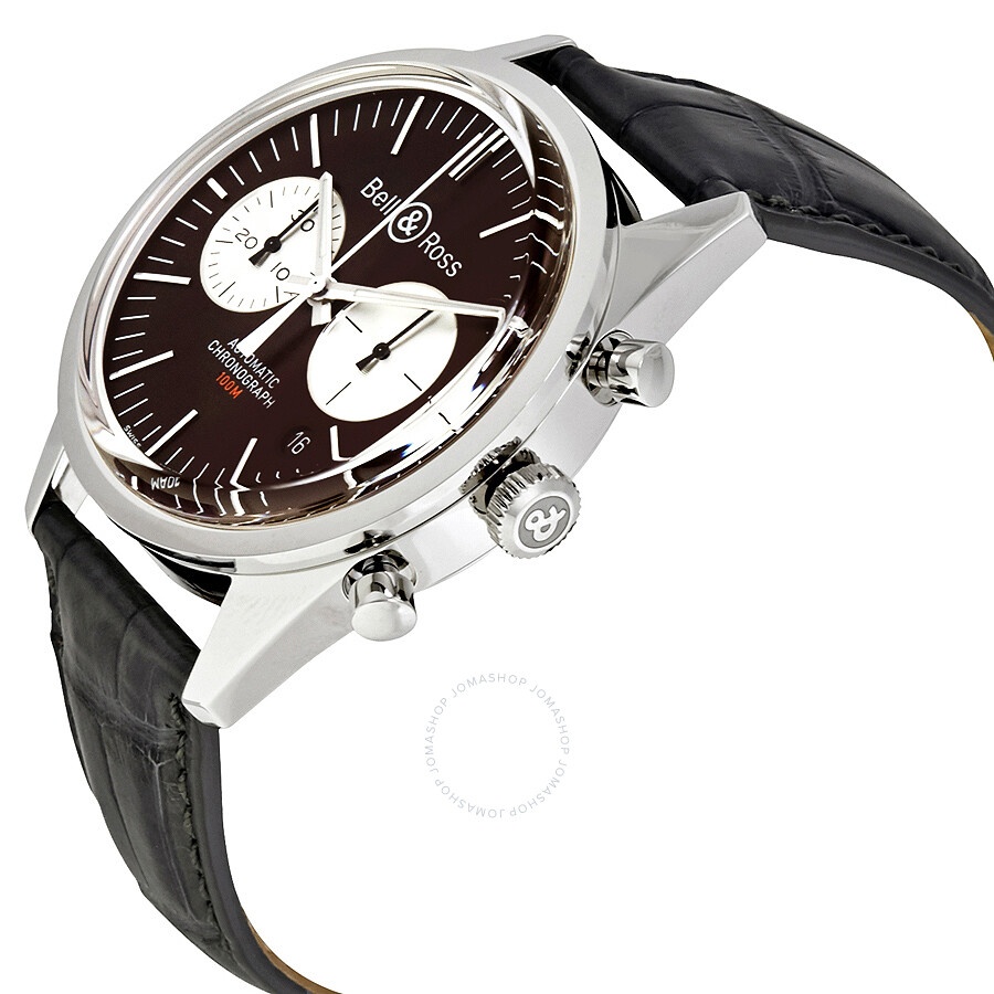 Bell And Ross - Bell and Ross VIntage Officer Chronograph Automatic Men's Watch BRG126-BRN-ST/SCR2 - 2