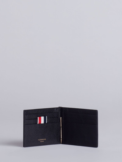 Thom Browne Money Clip Wallet In Black Pebble Grain outlook