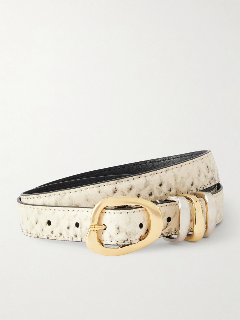 Tugela Snake-effect Leather Belt 1