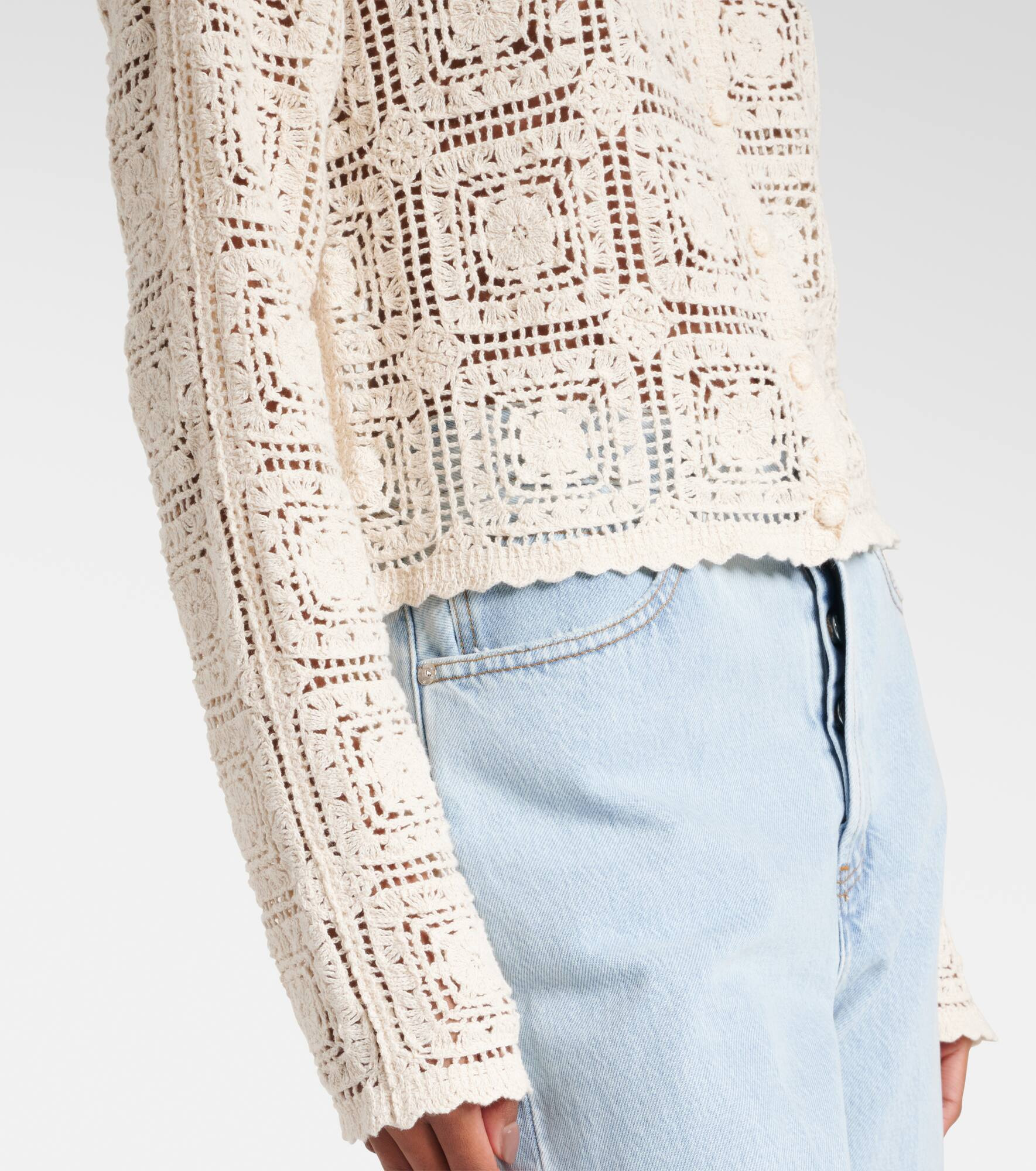 Crochet cotton cardigan - 5