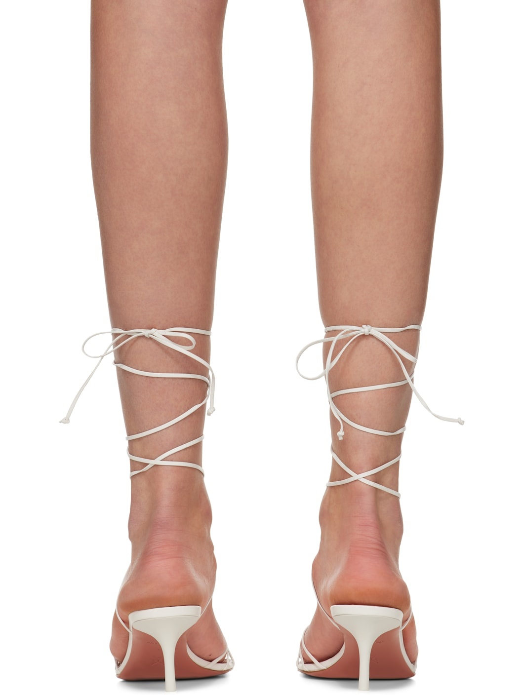 White Lori Lace Up 60 Heeled Sandals - 2
