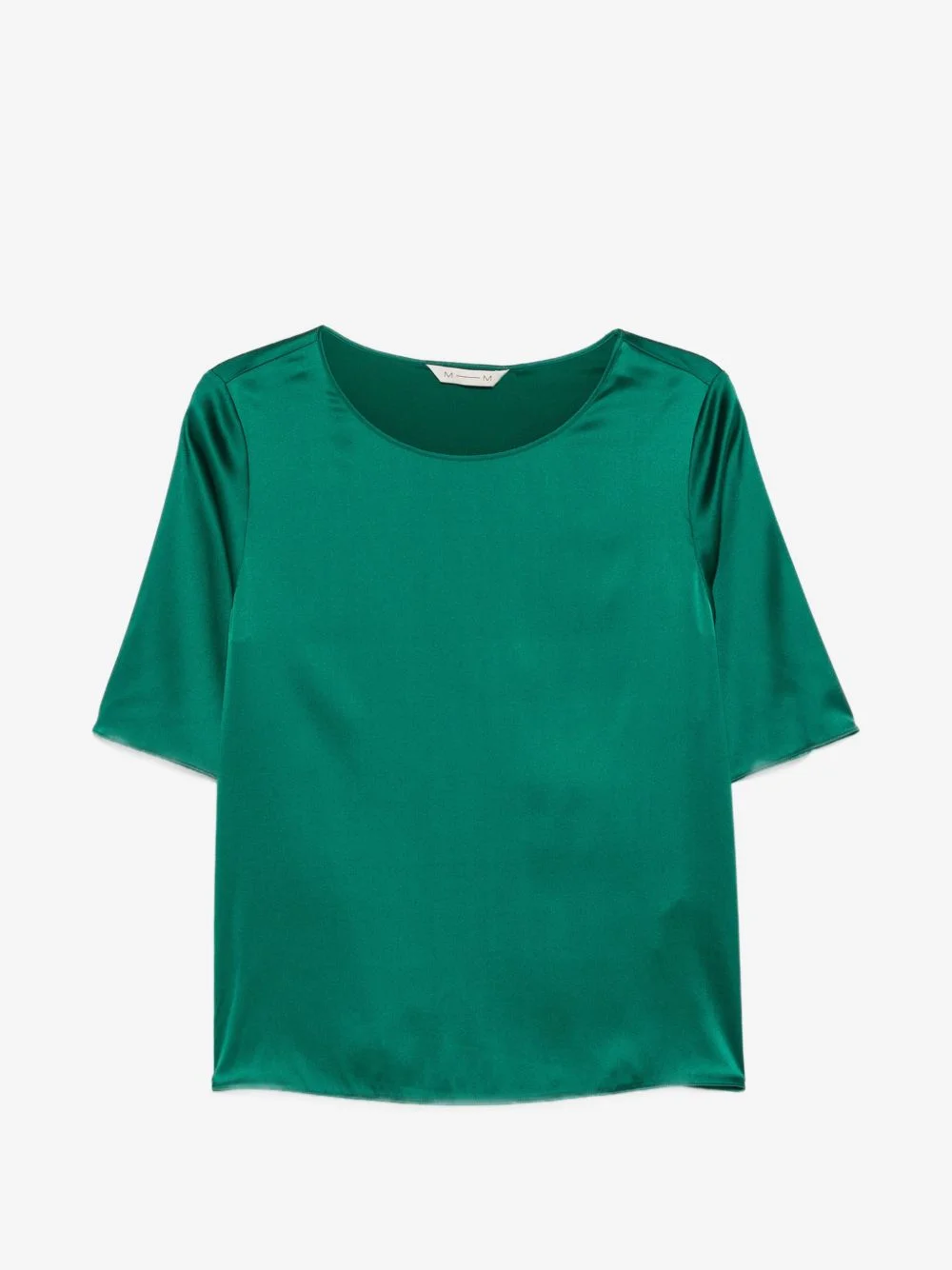 Lasti satin-finish short-sleeve blouse - 1