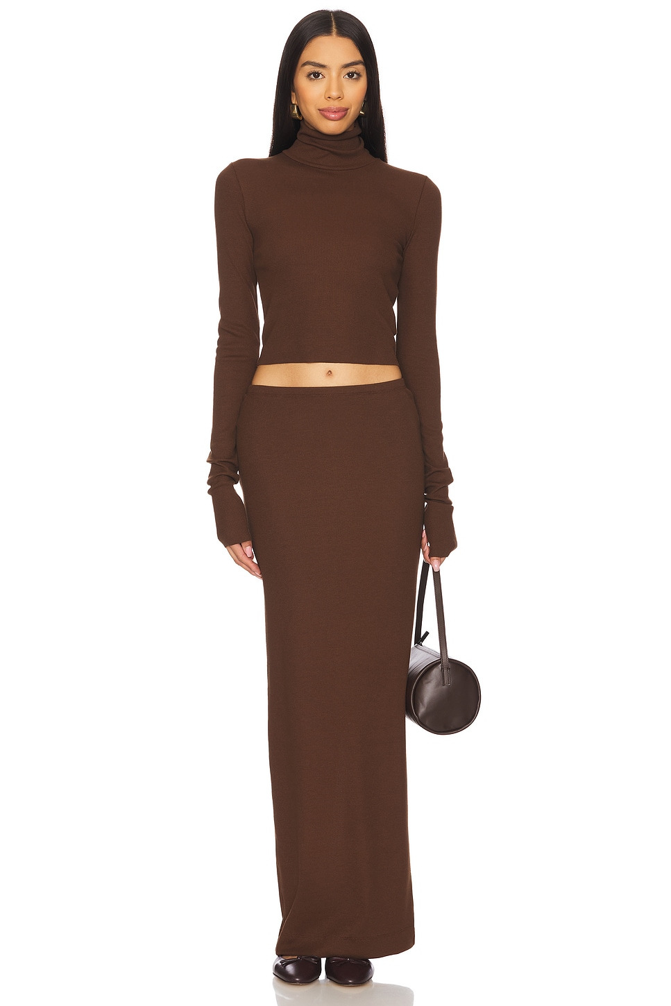 Cropped Fitted Turtleneck Top - 4