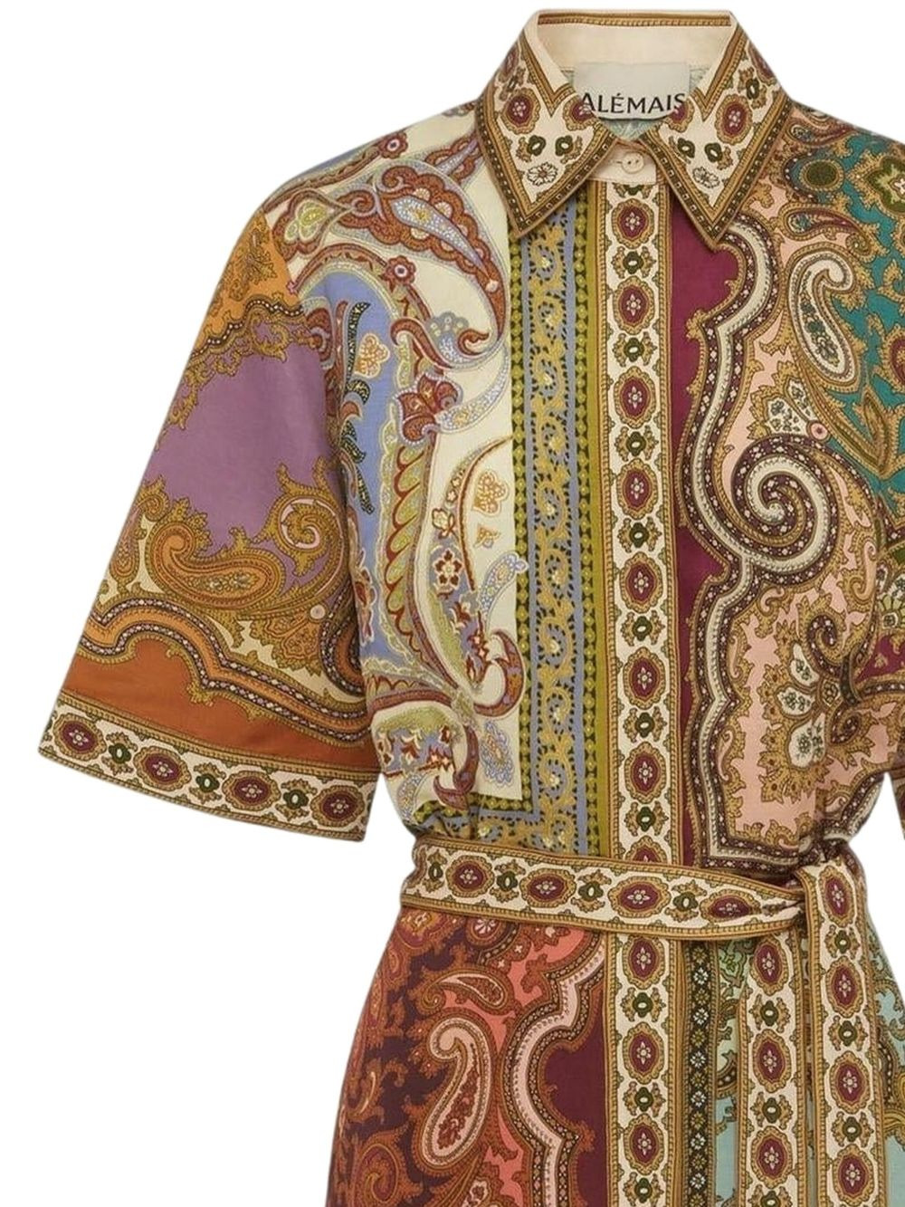 Clemenza Spliced paisley-print mini dress - 2