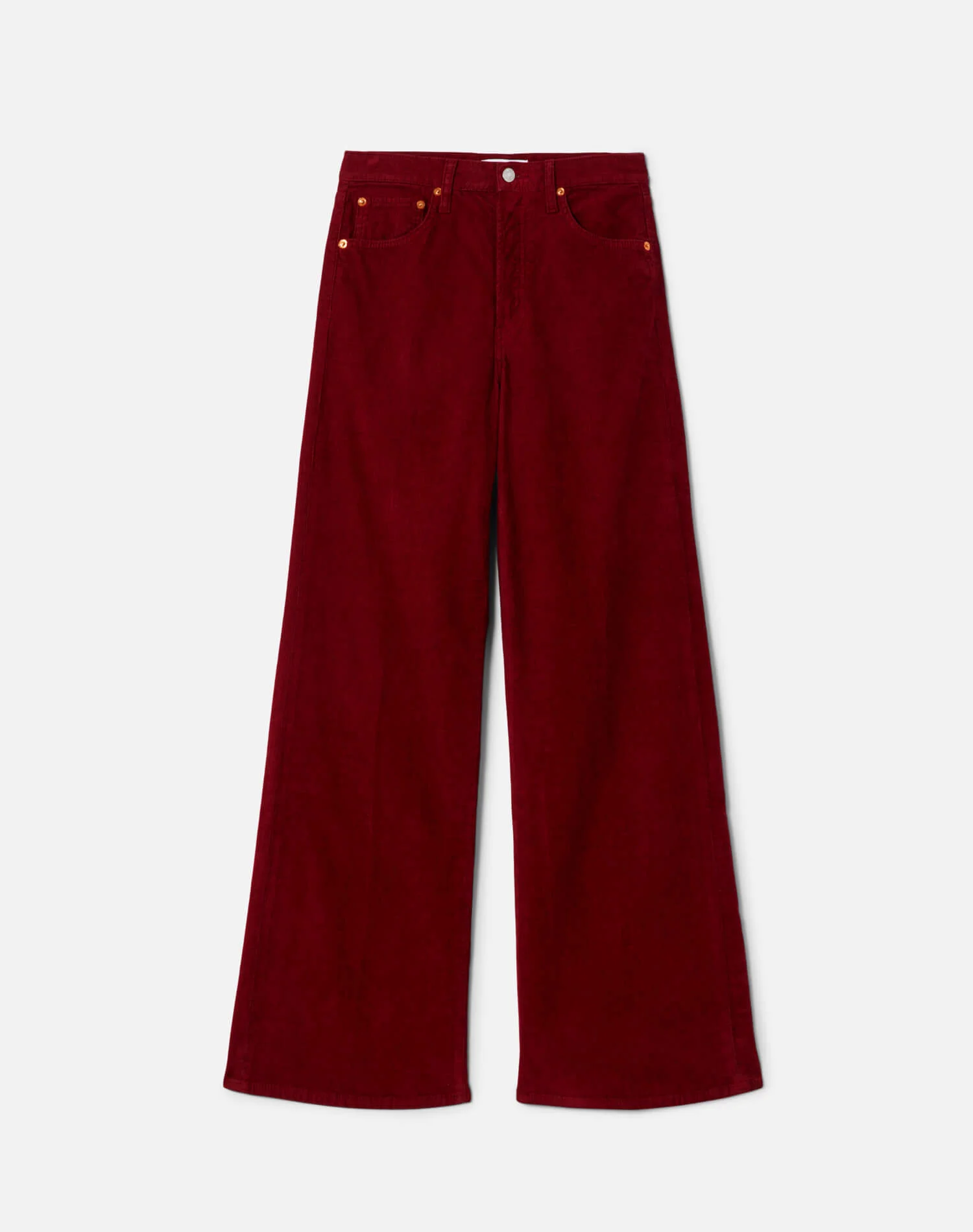 High Rise Wide Leg - Beet Cord - 1