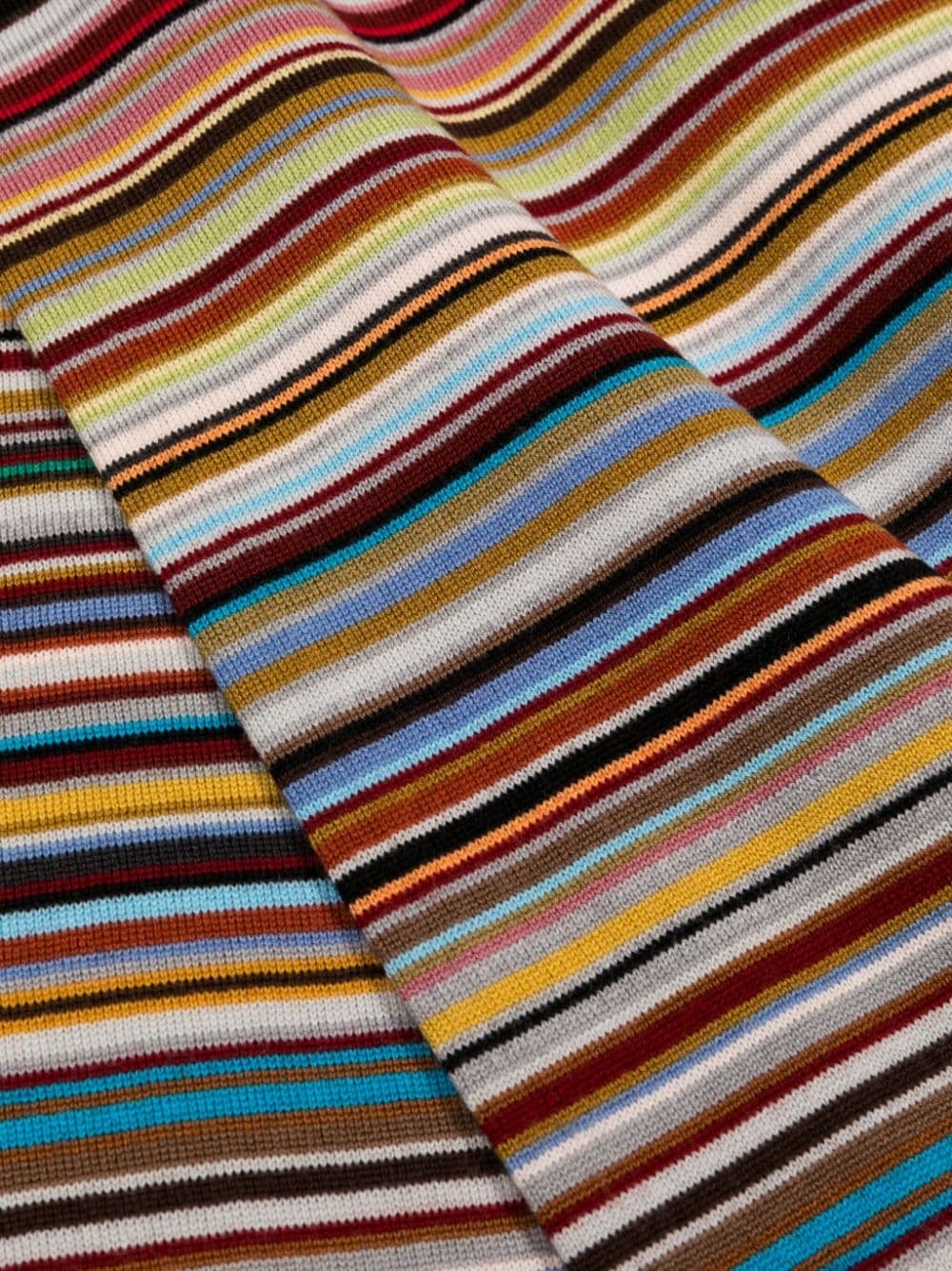 stripe-pattern virgin wool scarf - 2