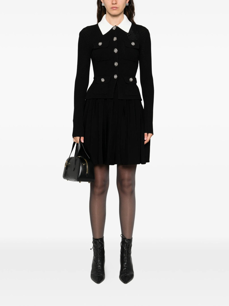 self-portrait Self-portrait Embellished Collared Mini Dress outlook