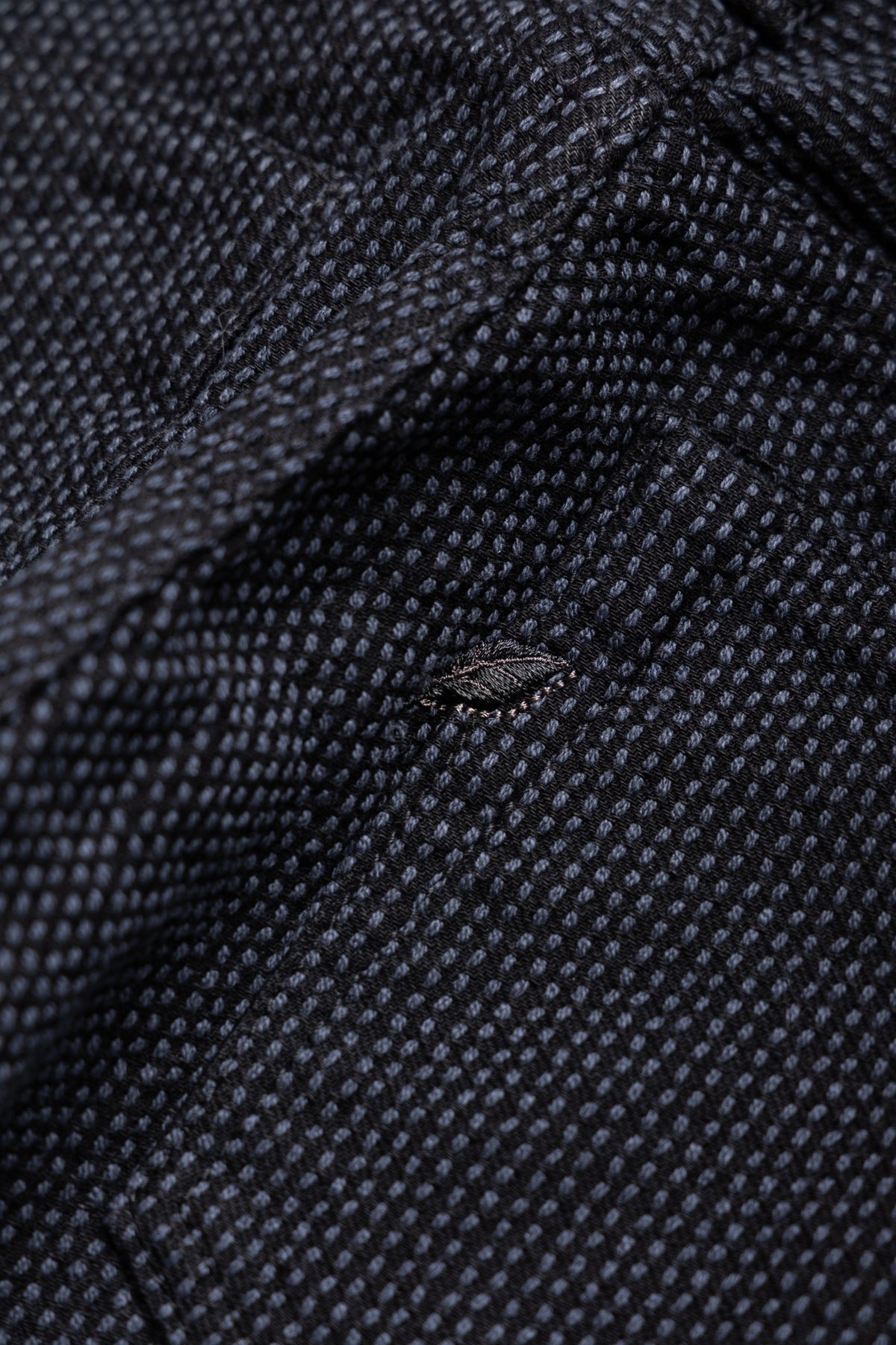 1170-2-BK Sashiko 5P Pants Relax Tapered - Grey x Black - 7