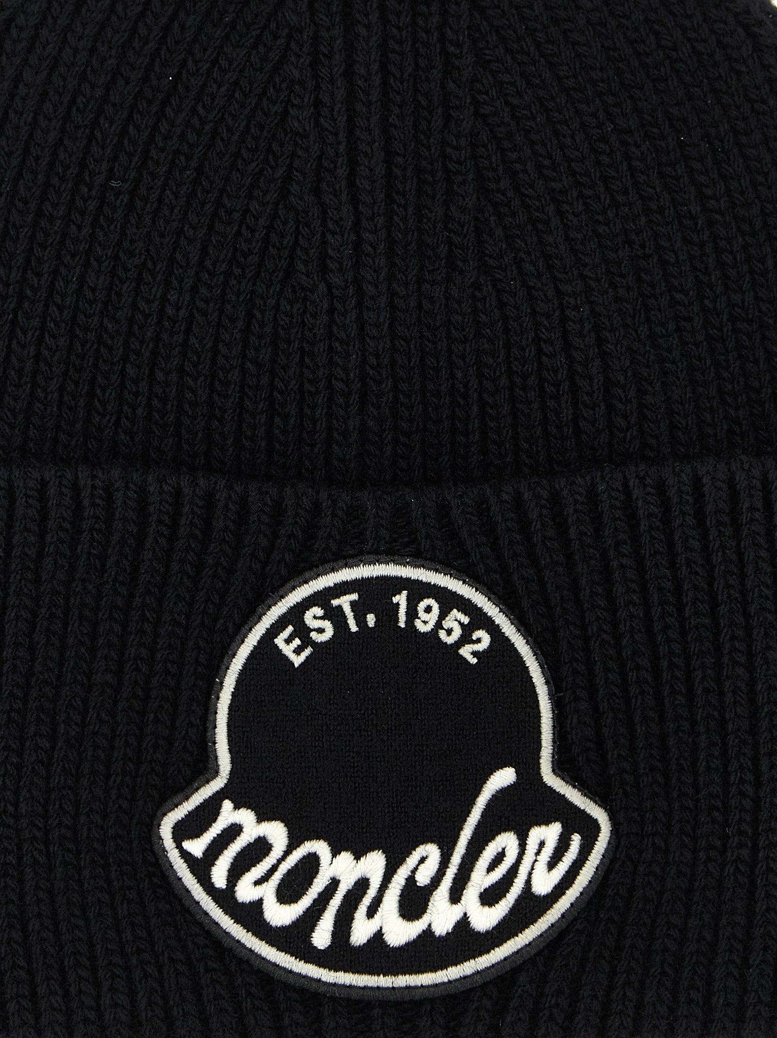 Logo Patch Beanie Hats Black - 3