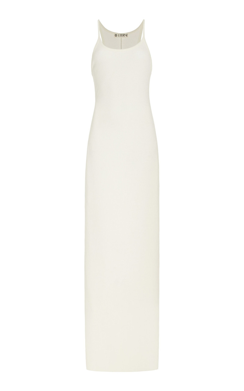 Ribbed-Jersey Maxi Tank Dress ivory - 1