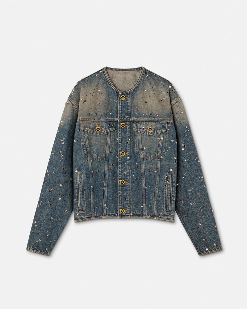Studded Denim Blouson Jacket 1