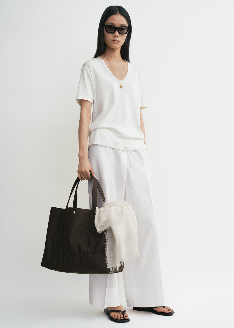 TOTEME Beach tote dark brown outlook