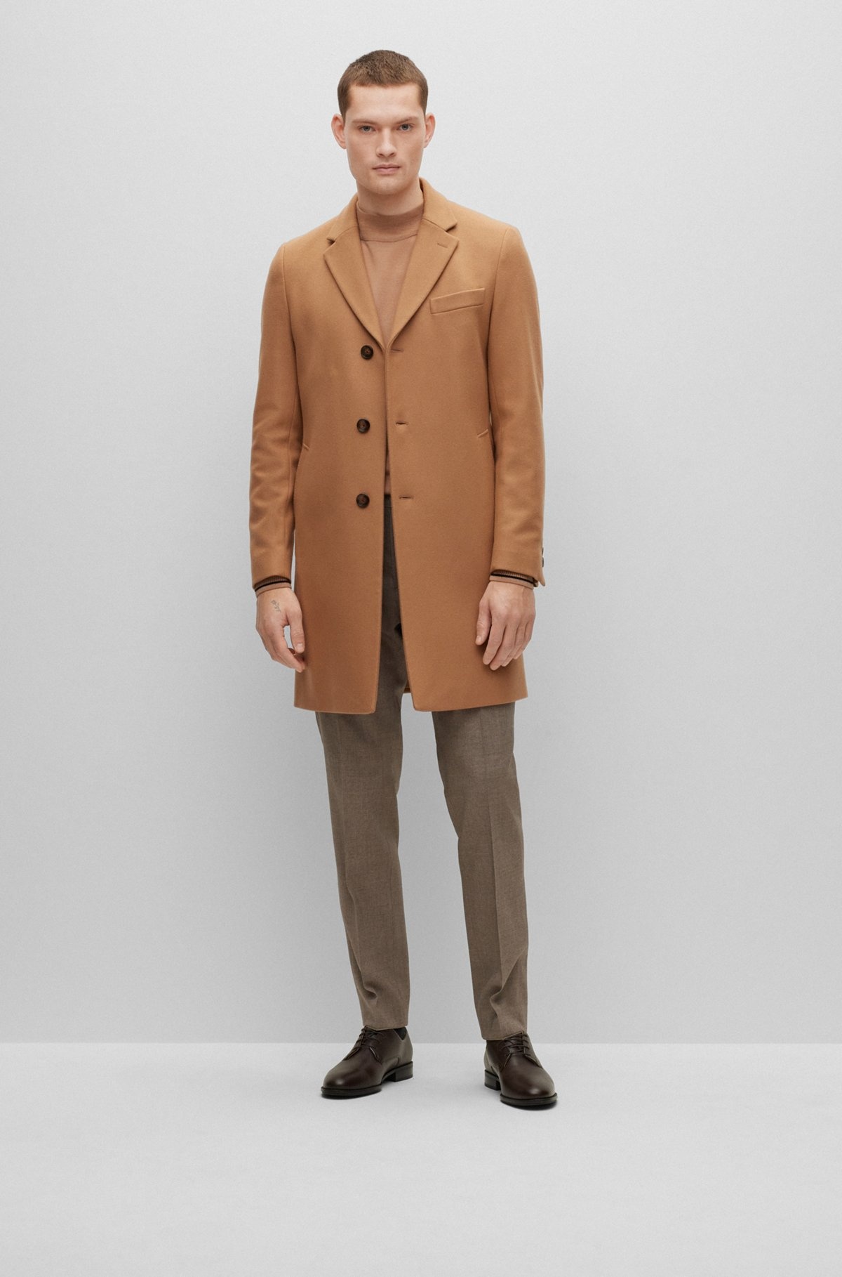 SLIM-FIT COAT IN A VIRGIN-WOOL BLEND - 4