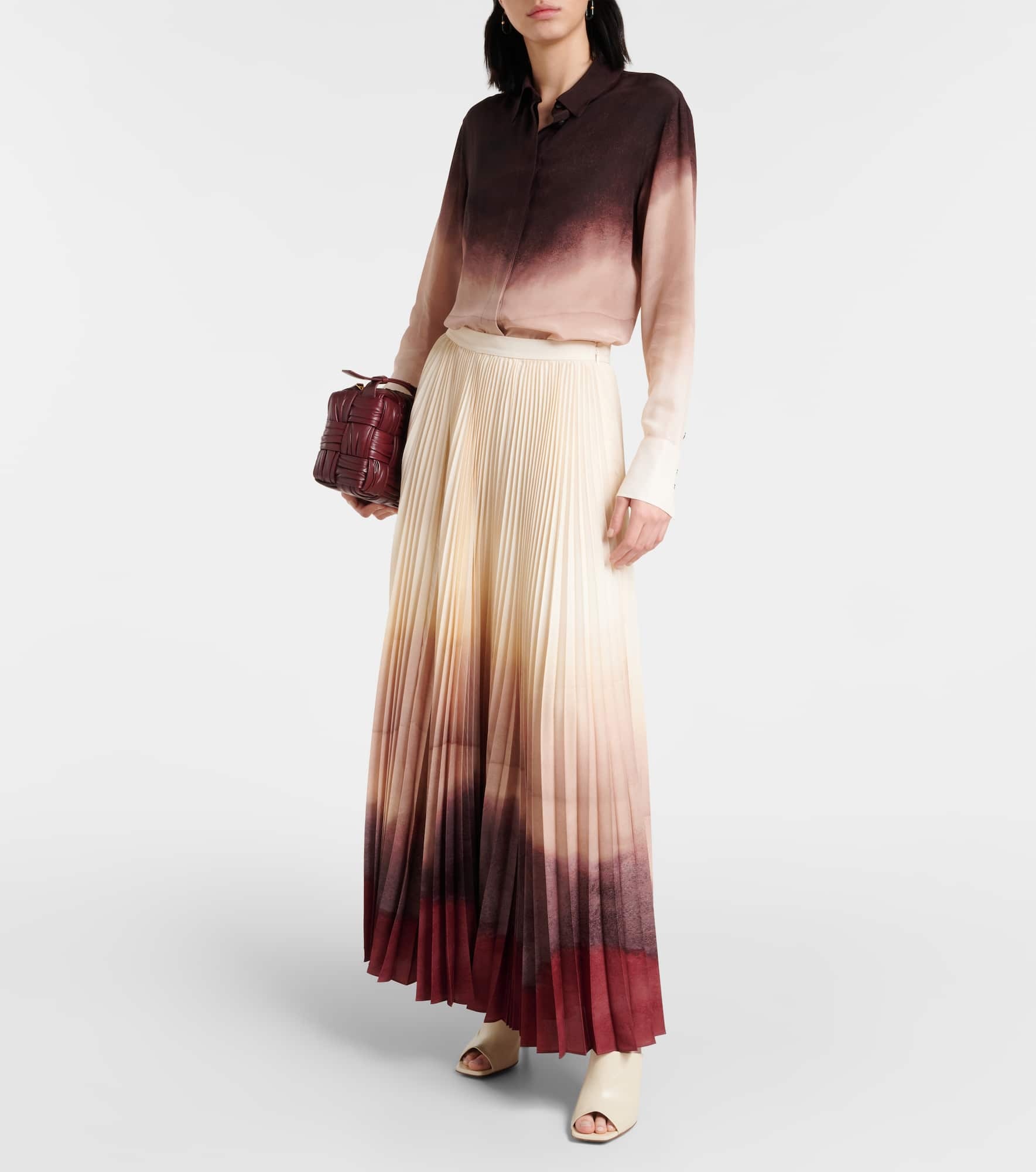 Sif pleated ombré maxi skirt - 2