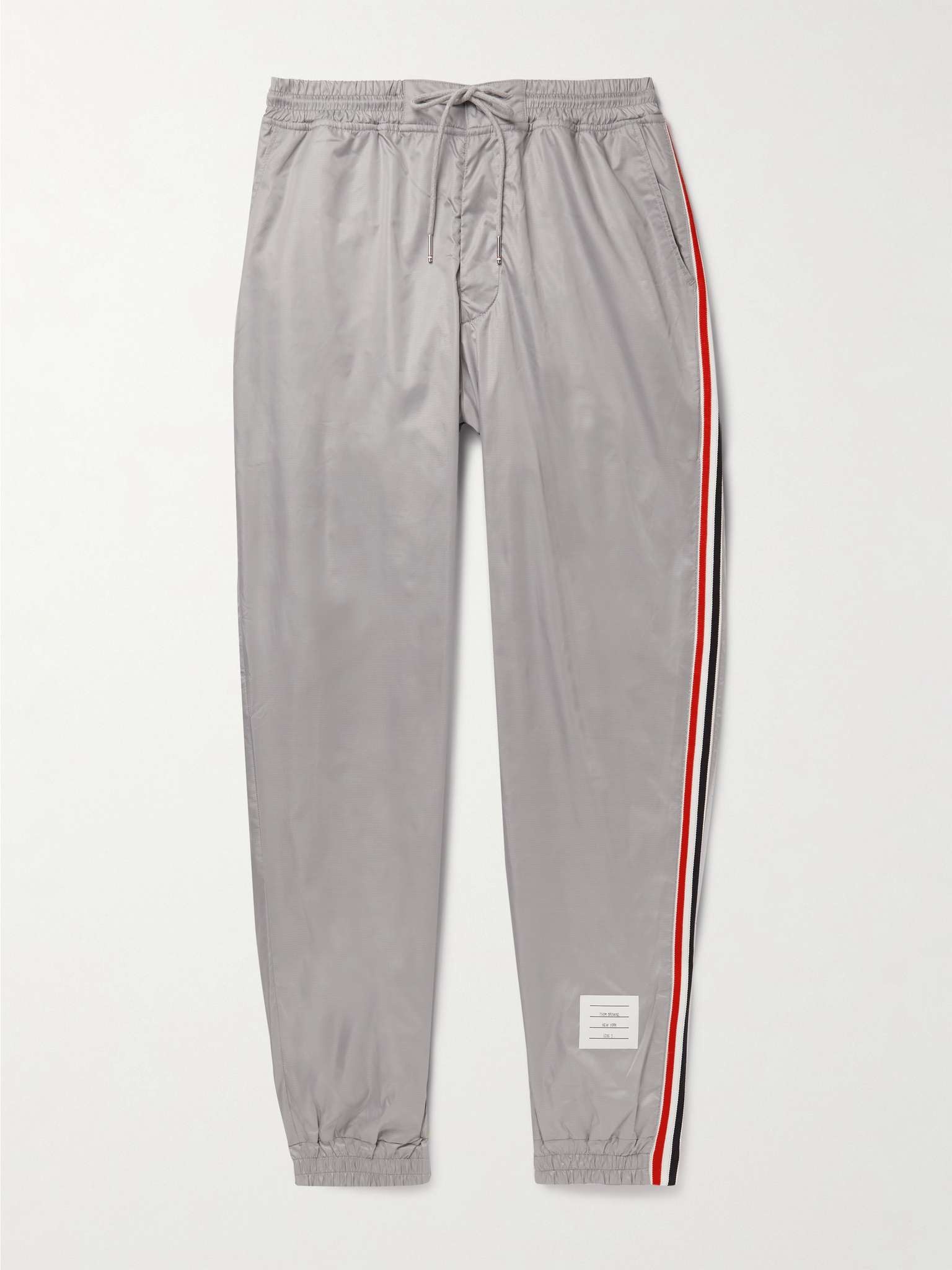 Tapered Grosgrain-Trimmed Ripstop Track Pants - 1