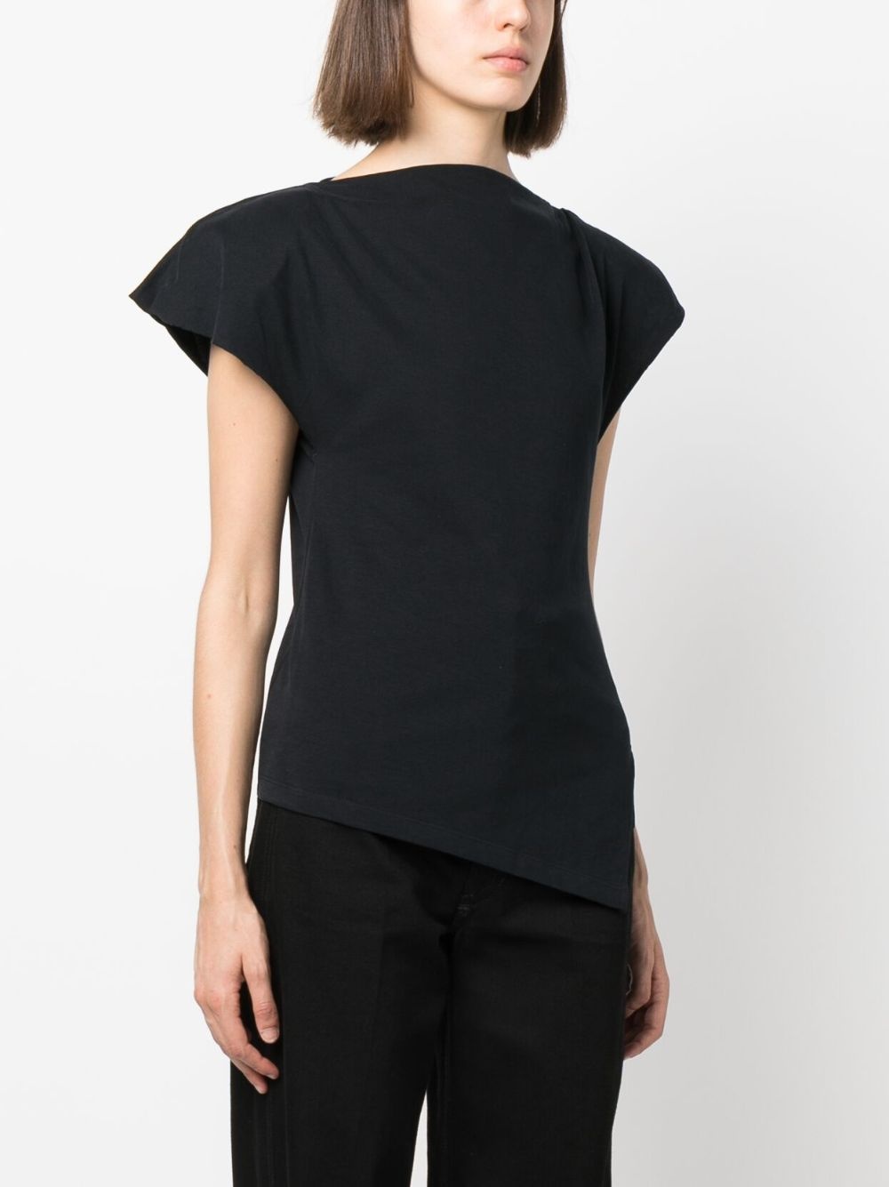 Sebani padded asymmetric T-shirt - 3