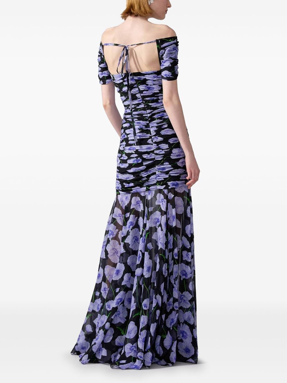 floral-print gown - 3
