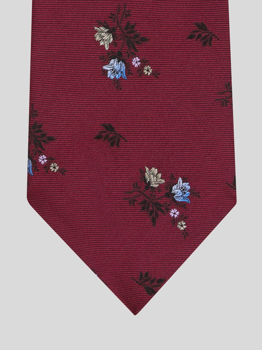 FLORAL SILK JACQUARD TIE - 3