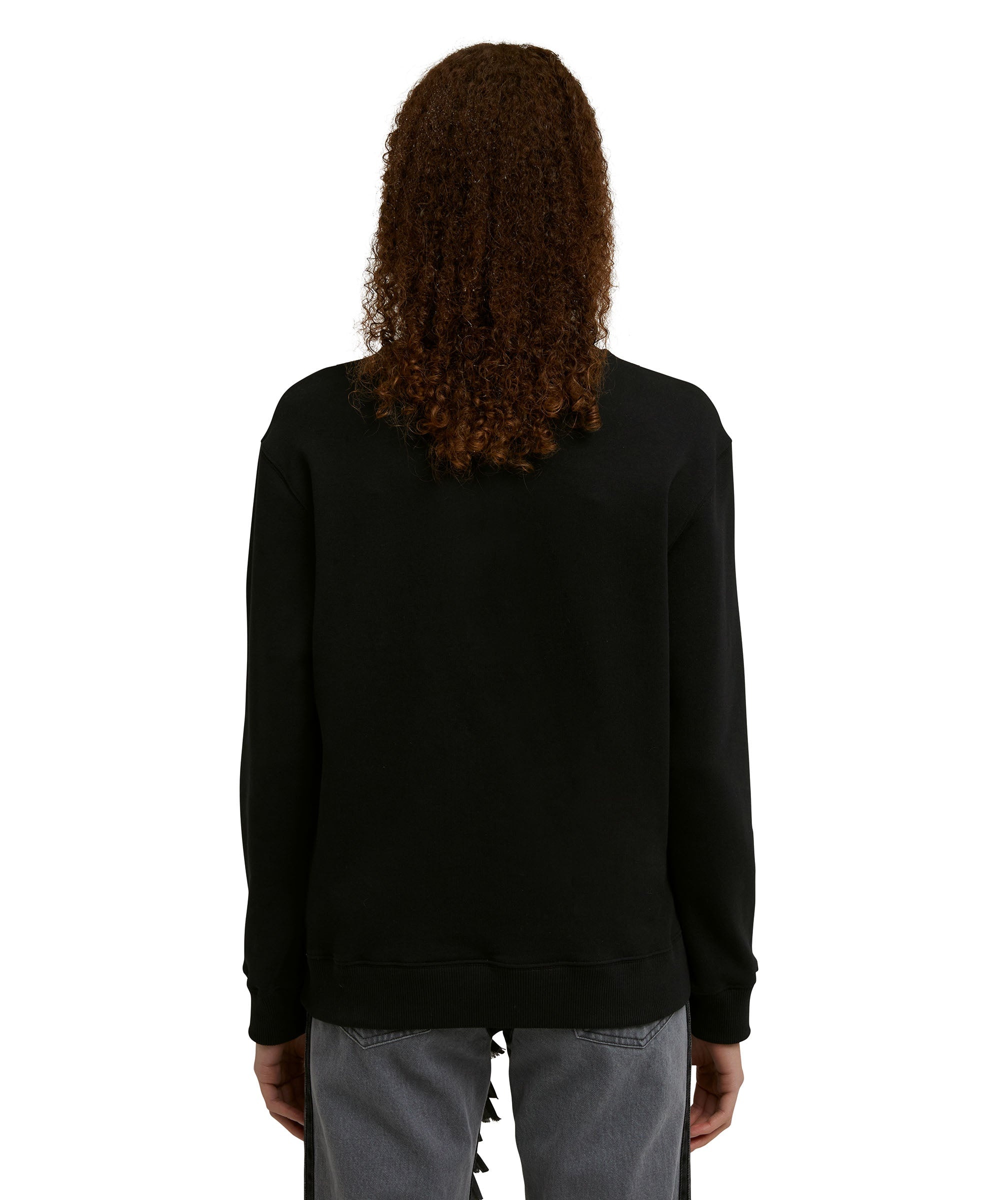 Crewneck sweatshirt with "Msgm Heart Embroidery Patch" print - 4