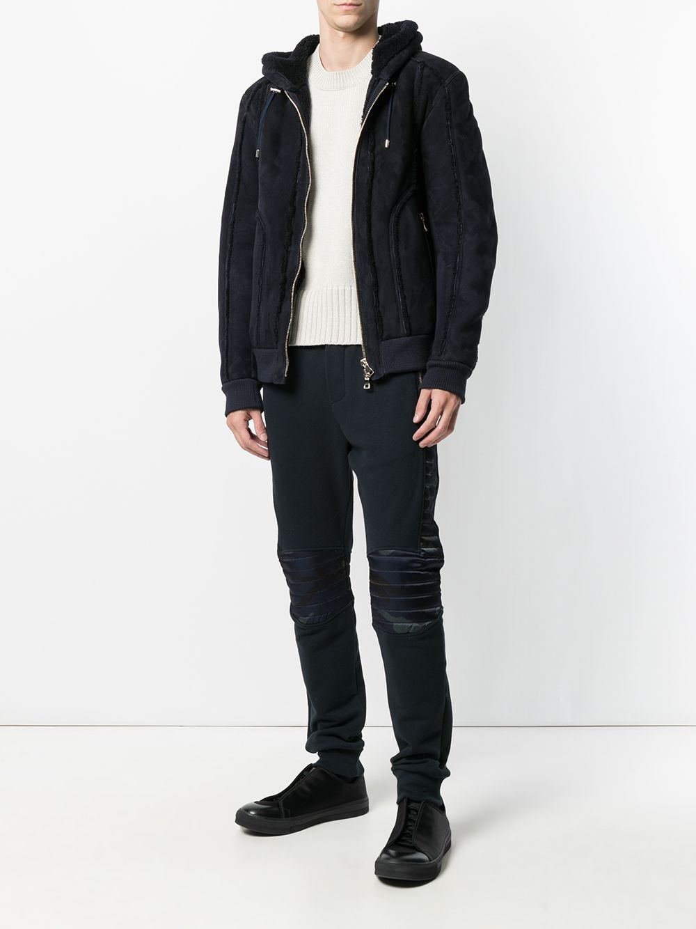 camouflage panel trackpants - 2