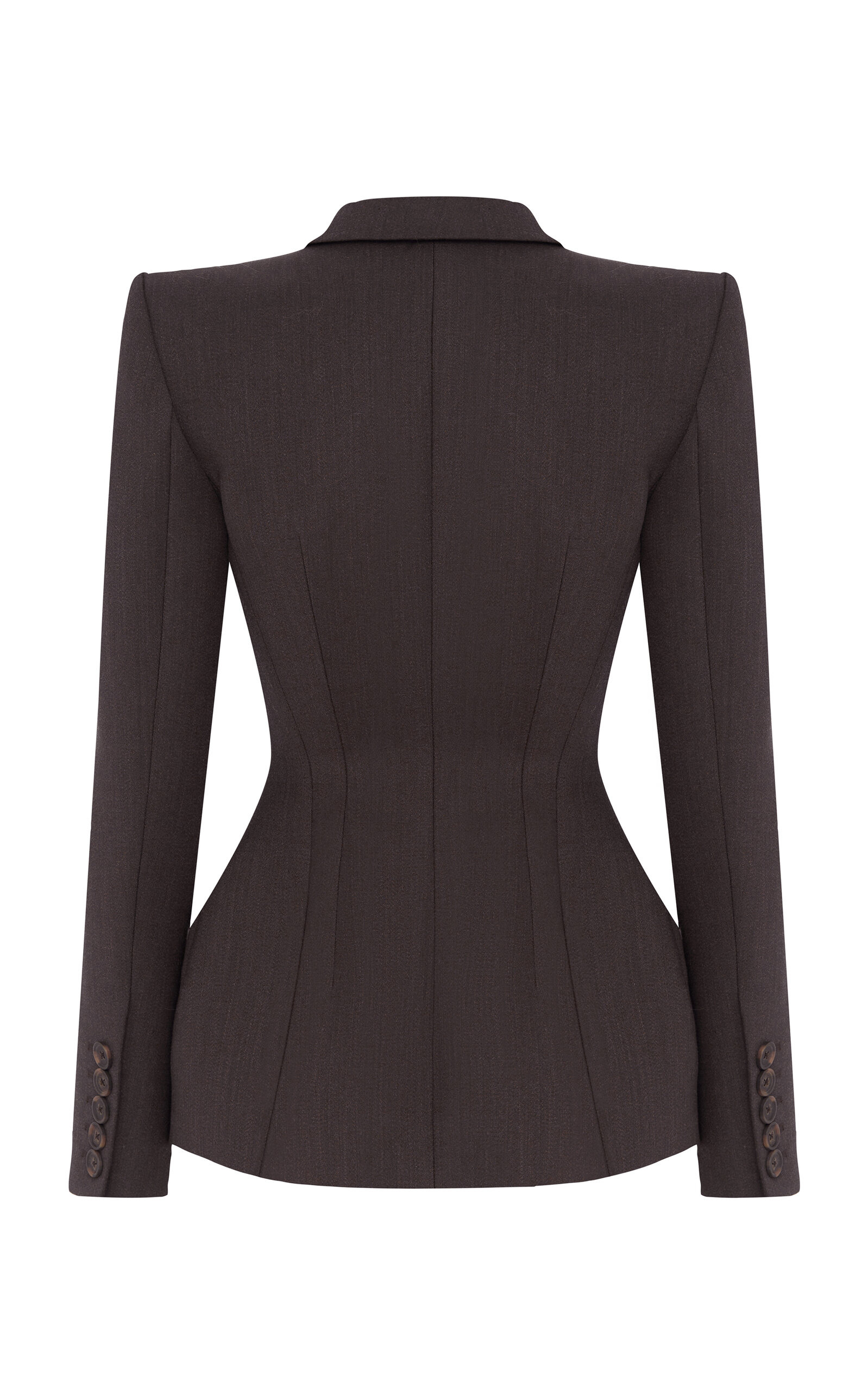 Sculpted Double-Breasted Blazer brown - 5