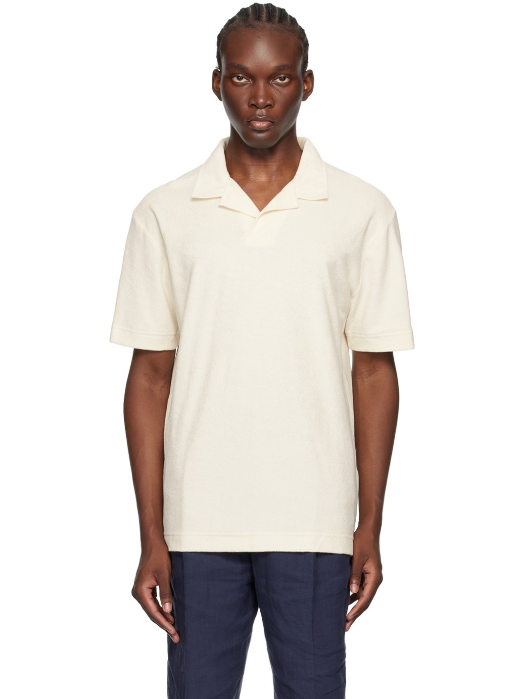 Off-White Towelling Polo - 1